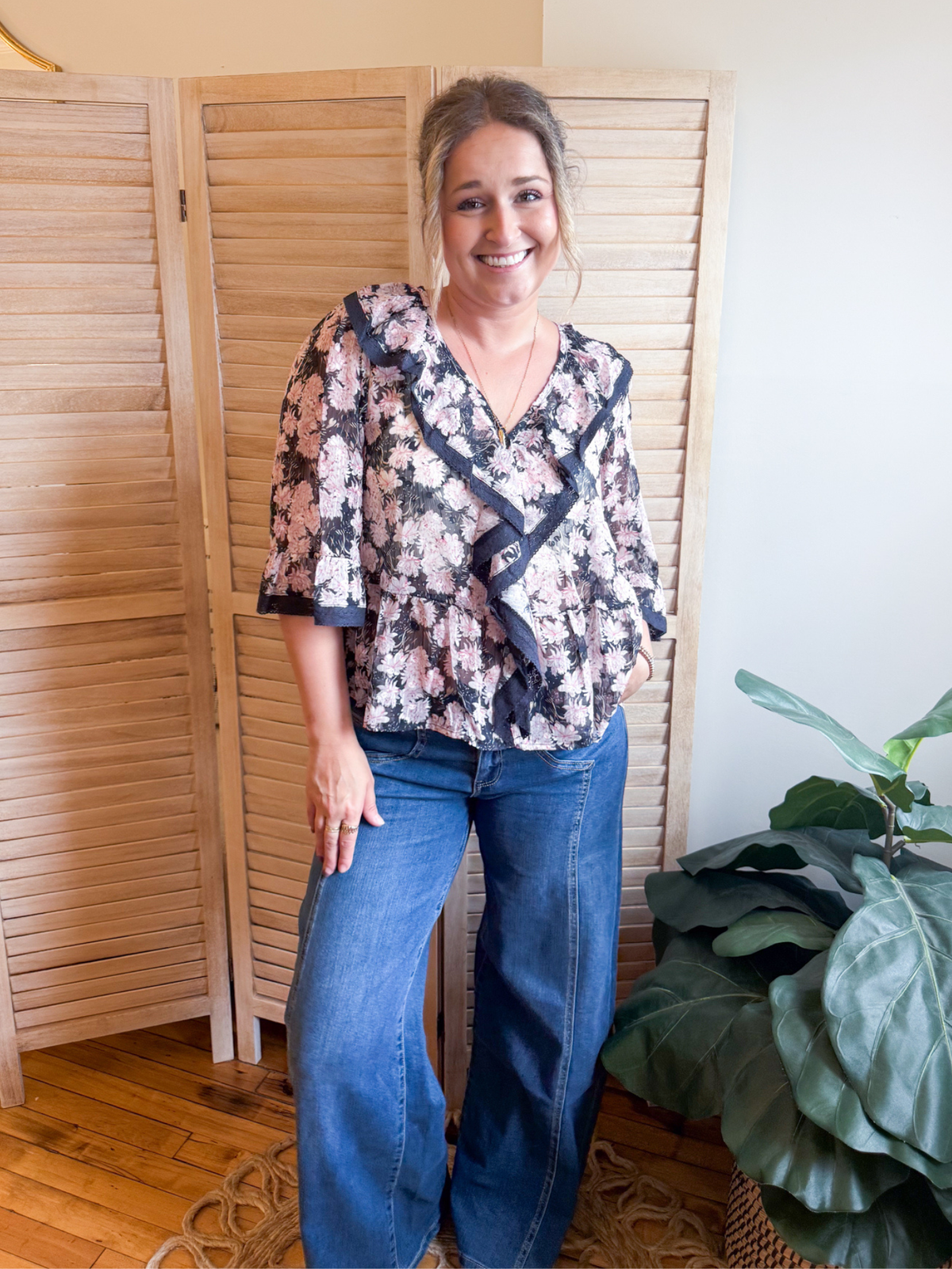 Evie Lace Trim Blouse