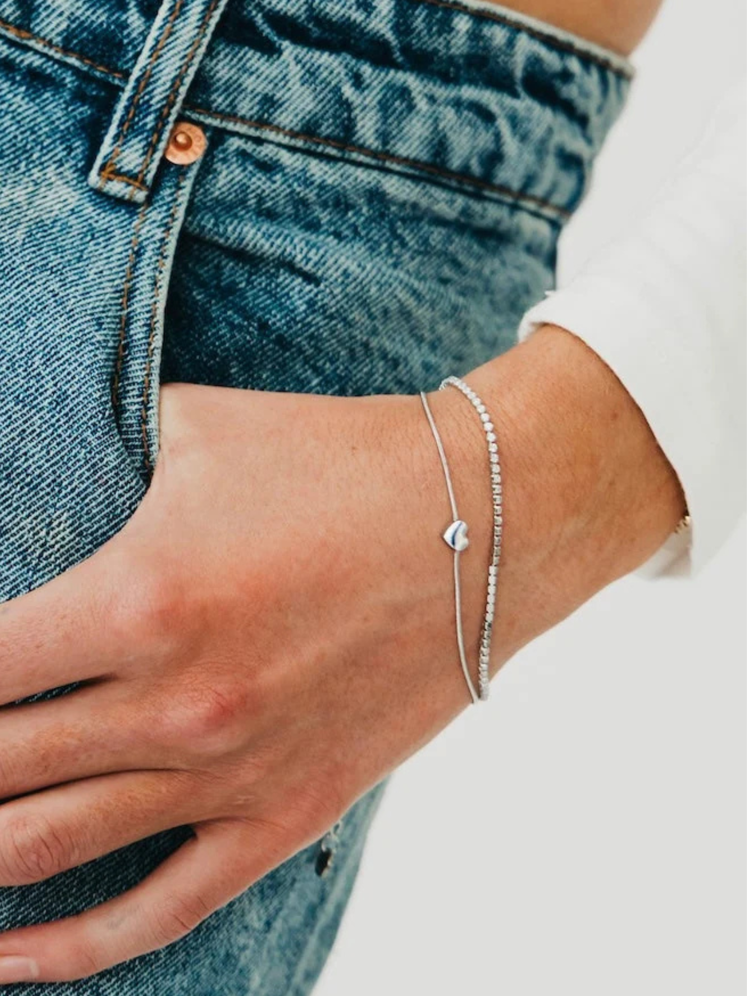 Double Love Tennis Bracelet - Waterproof