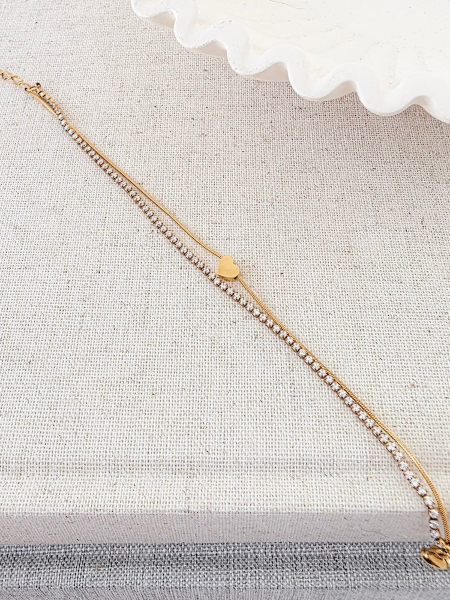 Double Love Tennis Bracelet - Waterproof
