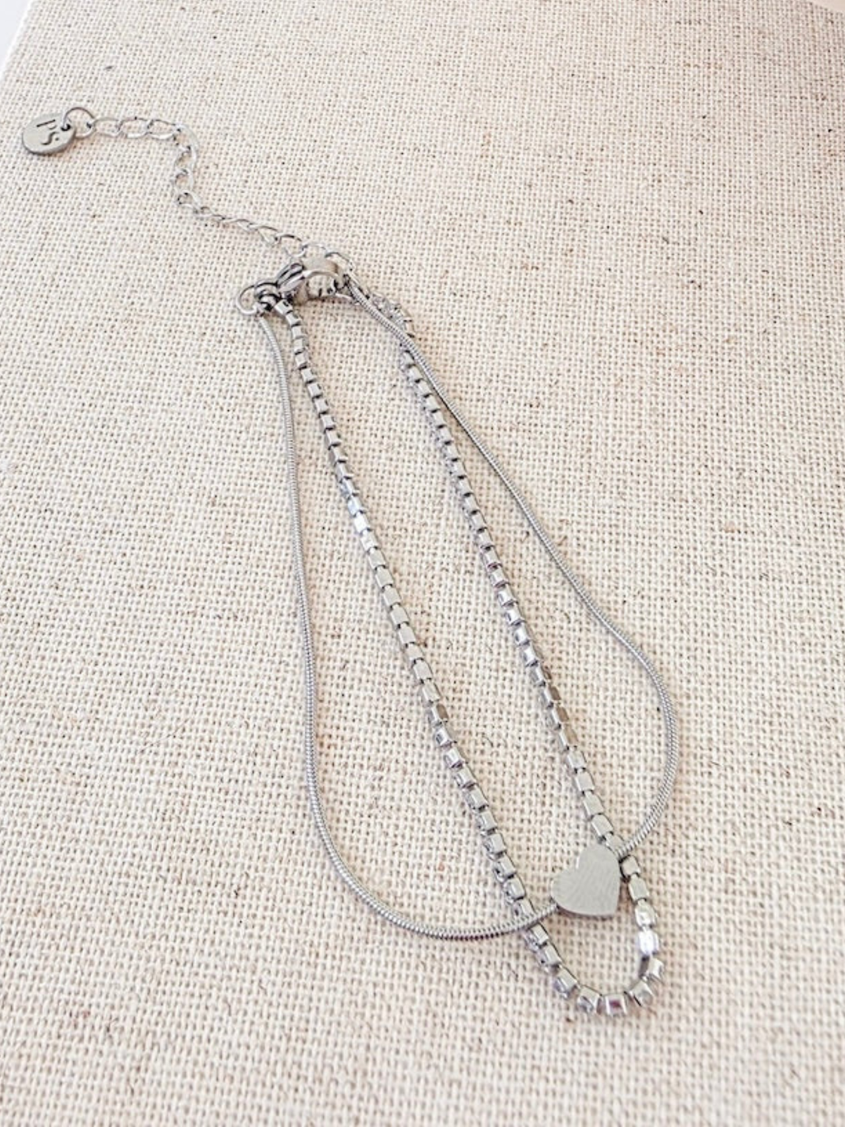 Double Love Tennis Bracelet - Waterproof