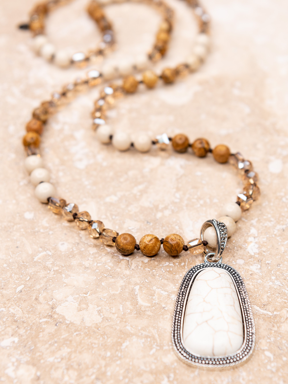 Adele White Necklace