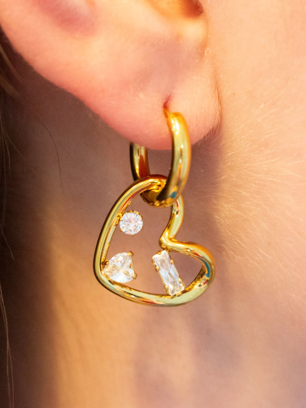 Heart Charm Earrings