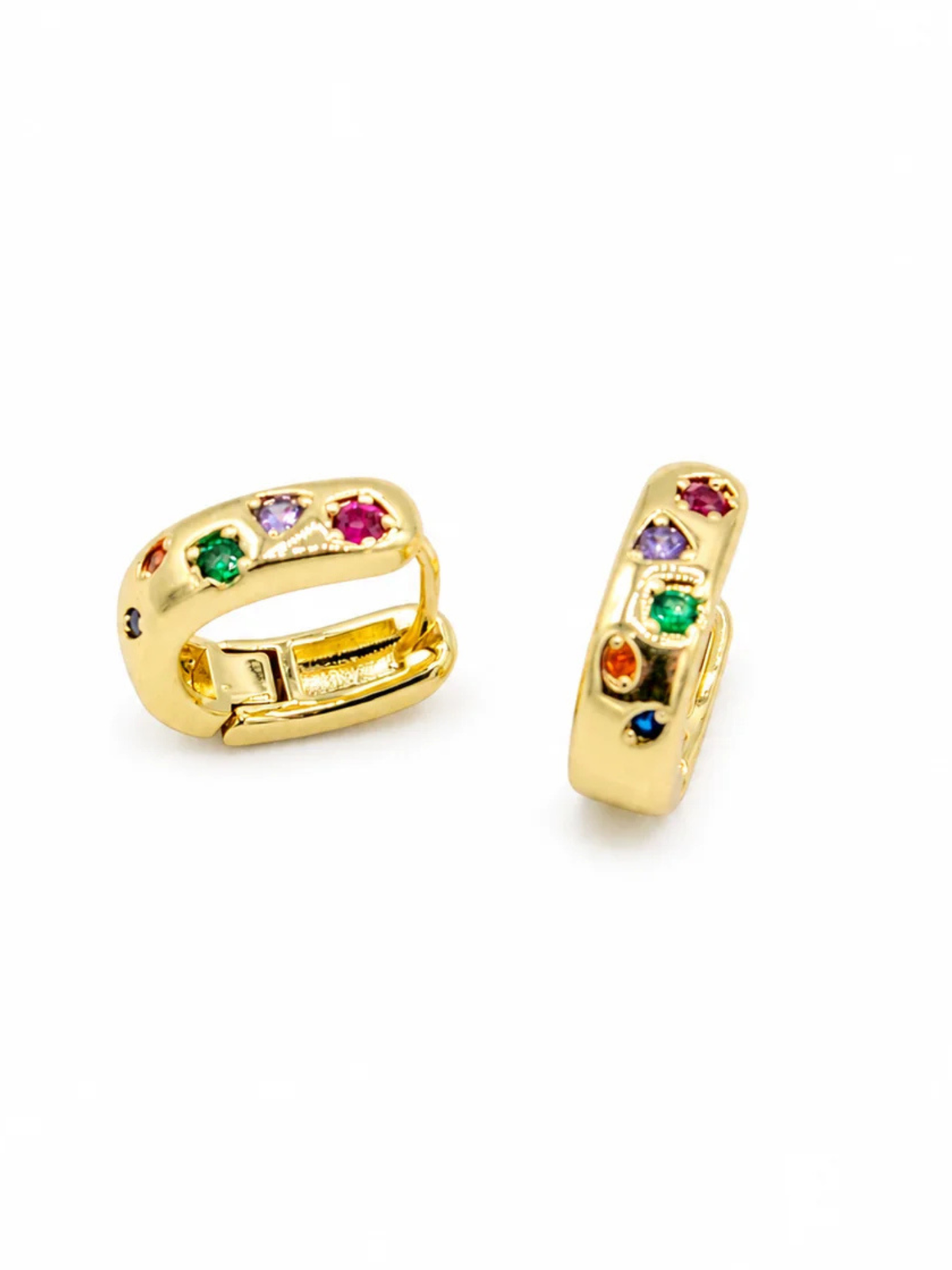 Confetti Huggie Hoops