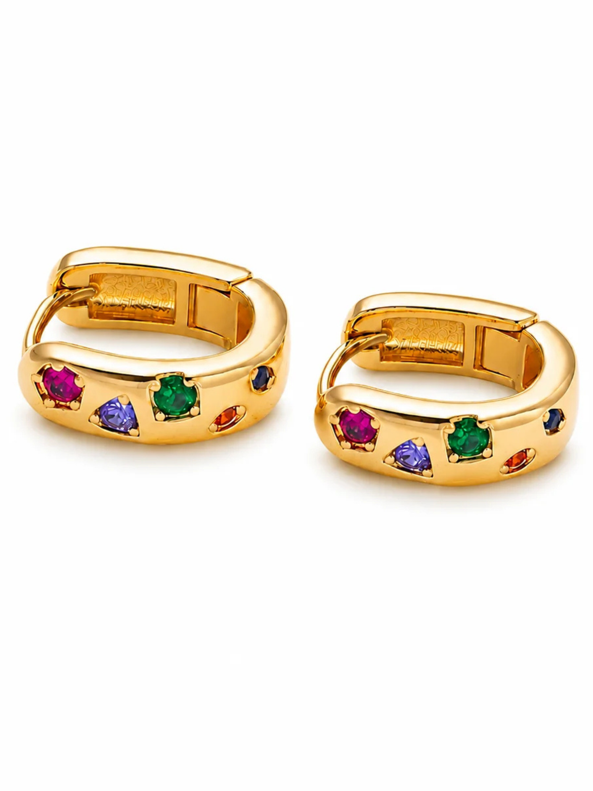 Confetti Huggie Hoops