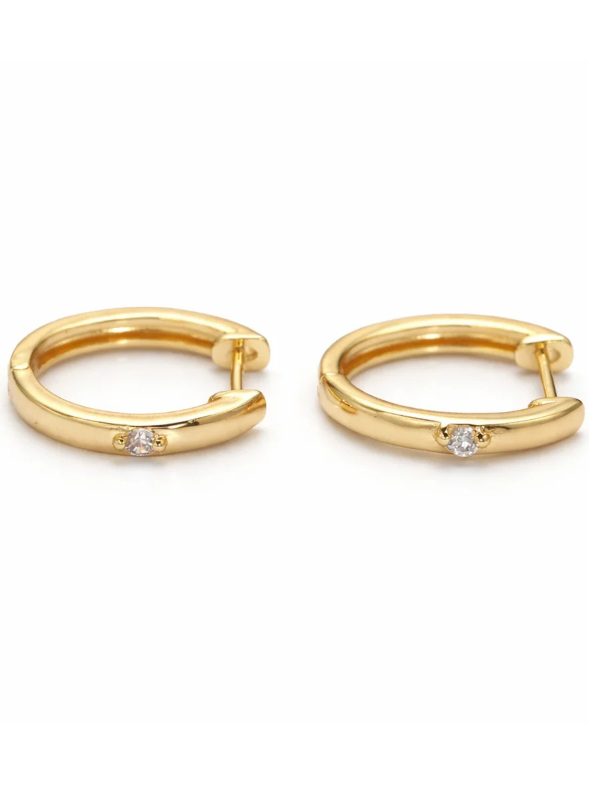 Oval Huggie Hoops