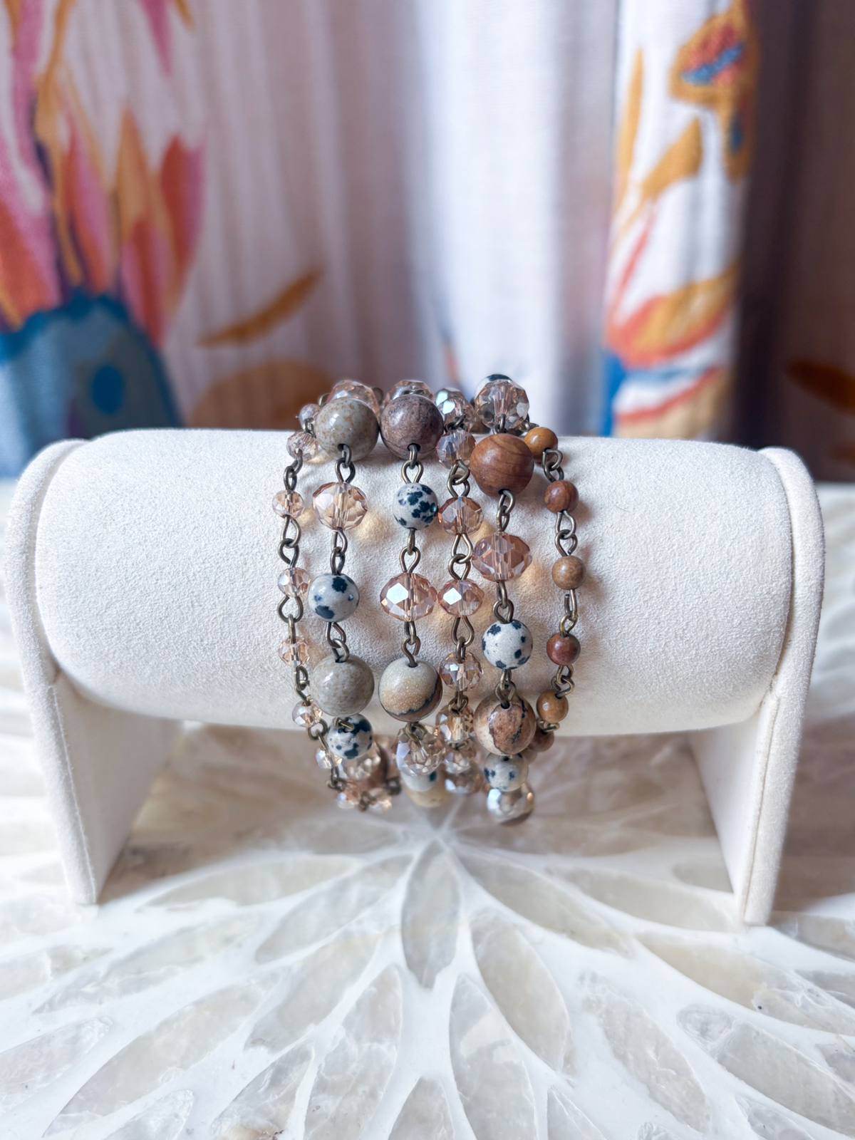 Flory Multi Strand Bracelet - Jasper