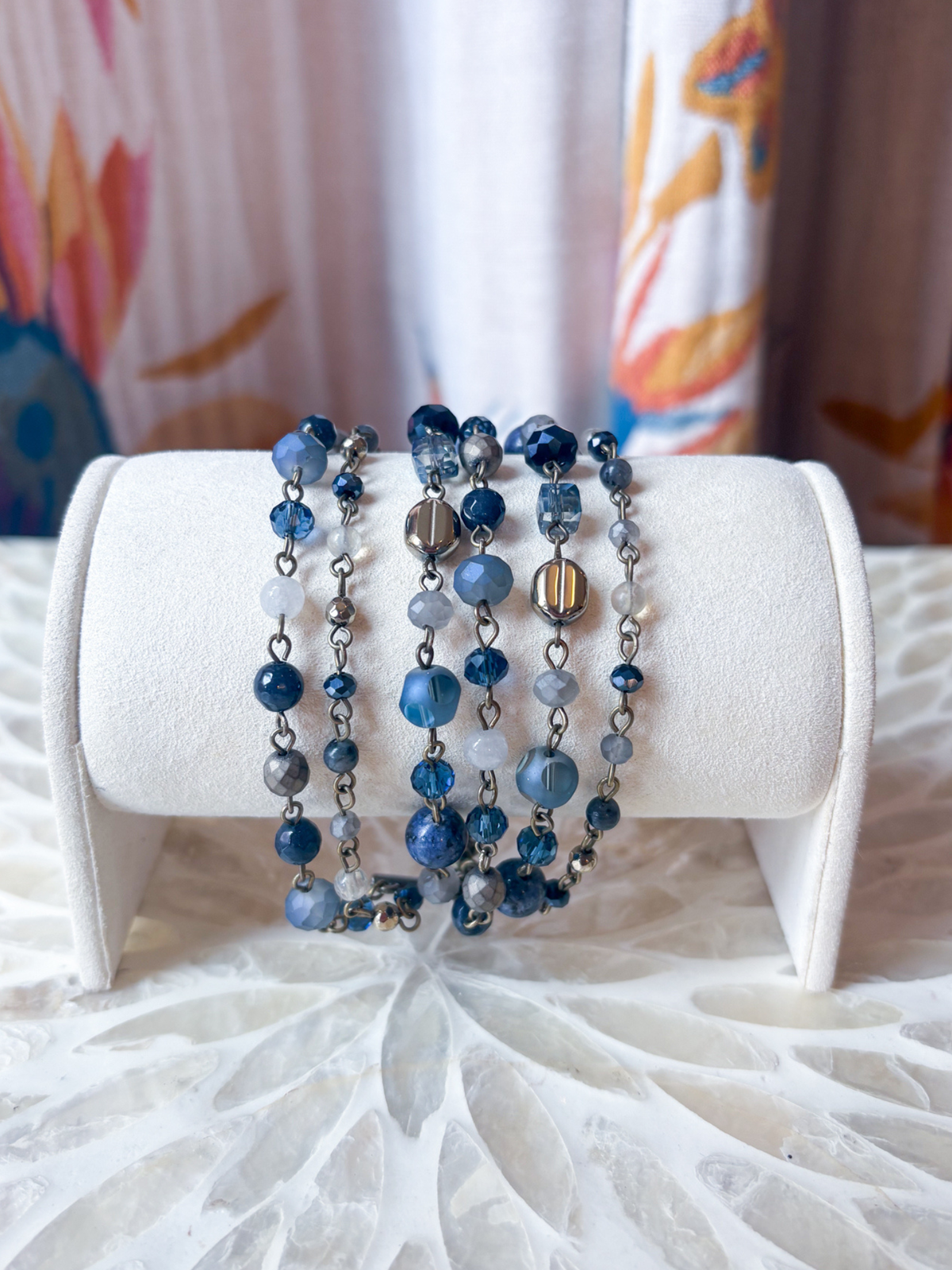 Flory Multi Strand Bracelet - Navy