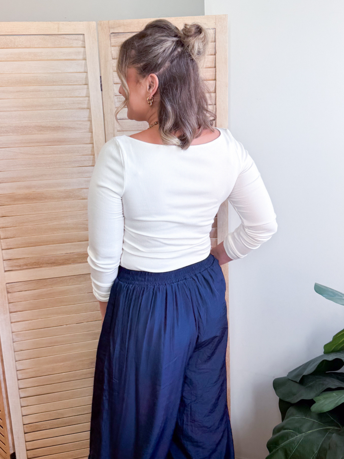 Barely There Micro Rib Long Sleeve - Vanilla