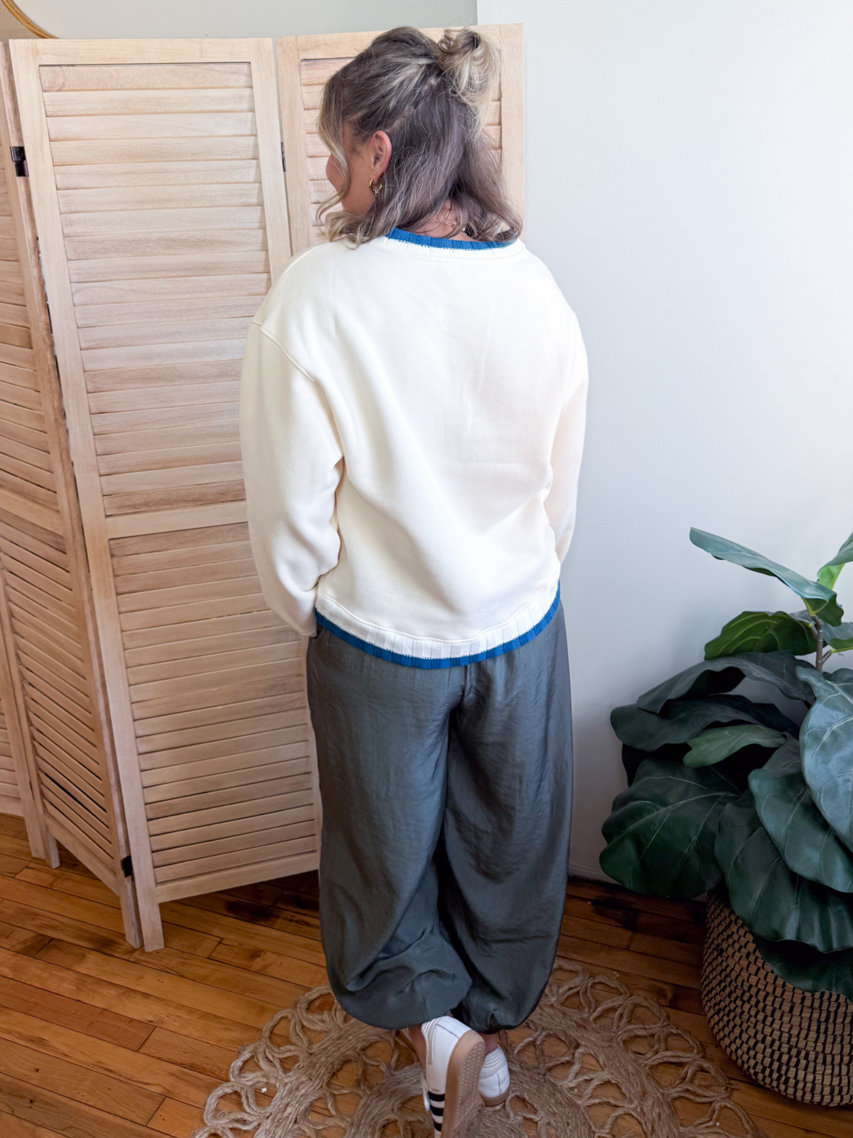 Tayla Airy Balloon Pants - Olive