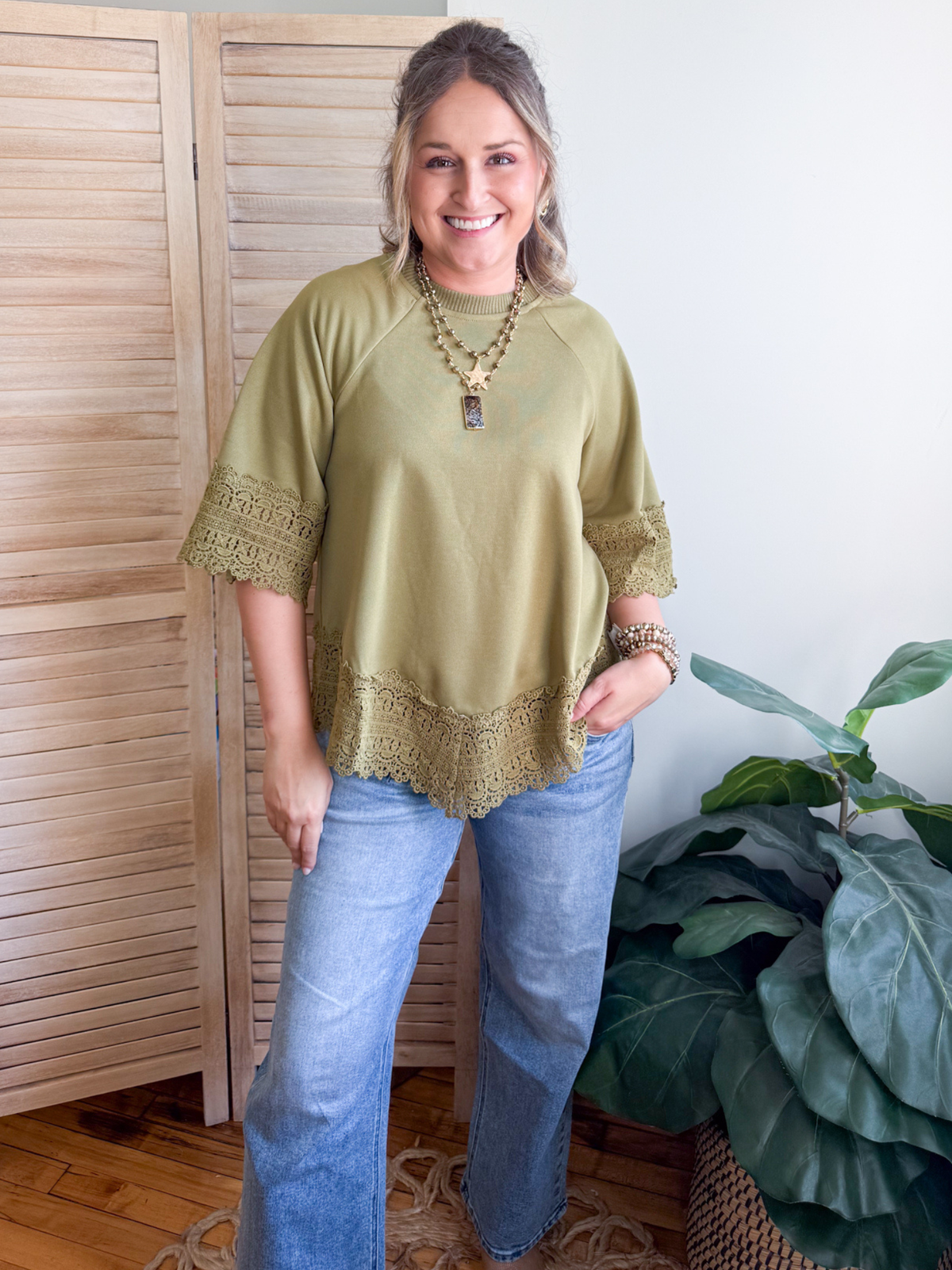 Matilda Crochet Trim Top