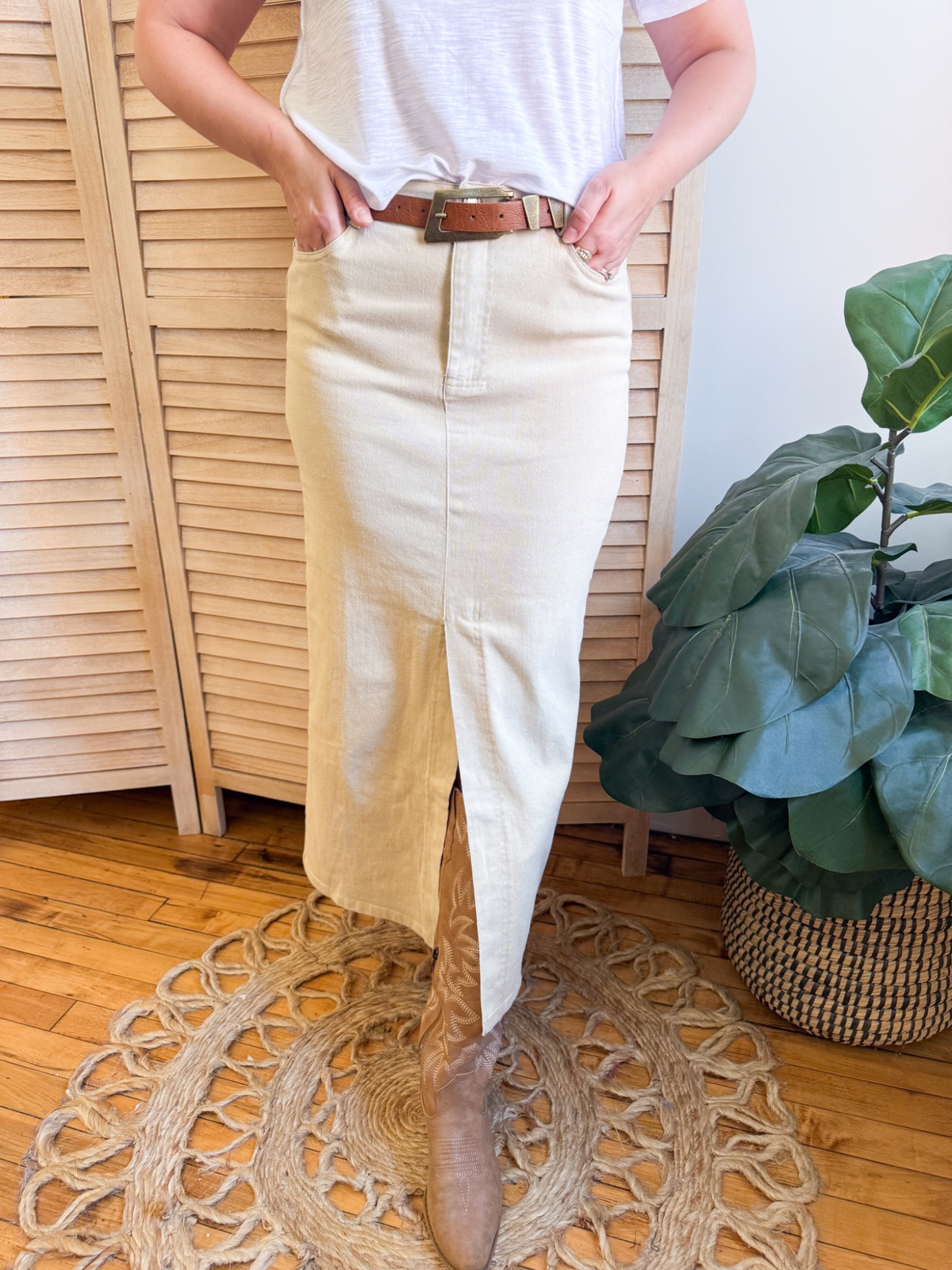 Carter Twill Pencil Skirt