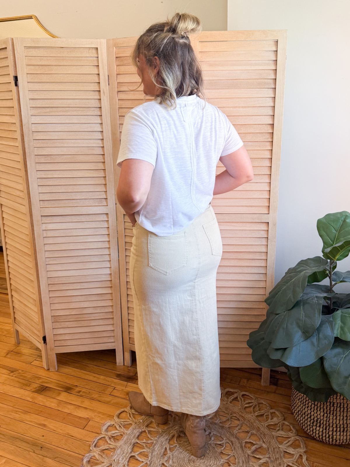 Carter Twill Pencil Skirt