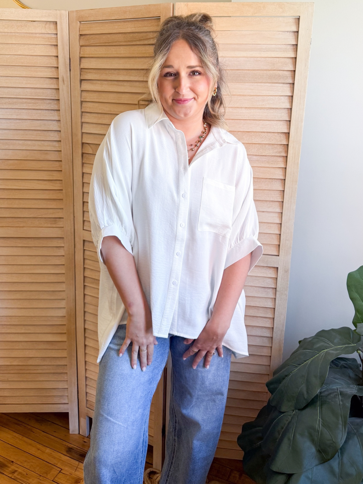 Joey Dolman Sleeve Button Down Shirt