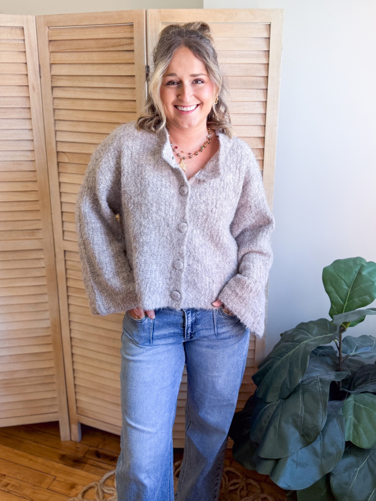 Haven Fuzzy Knit Cardigan
