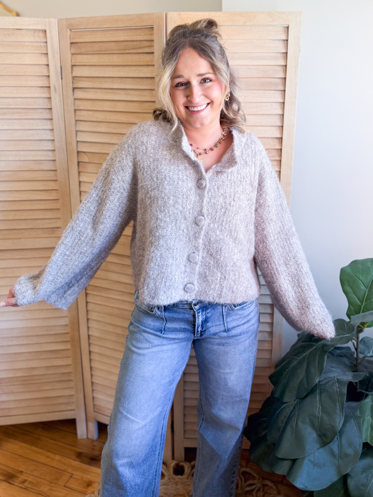 Haven Fuzzy Knit Cardigan