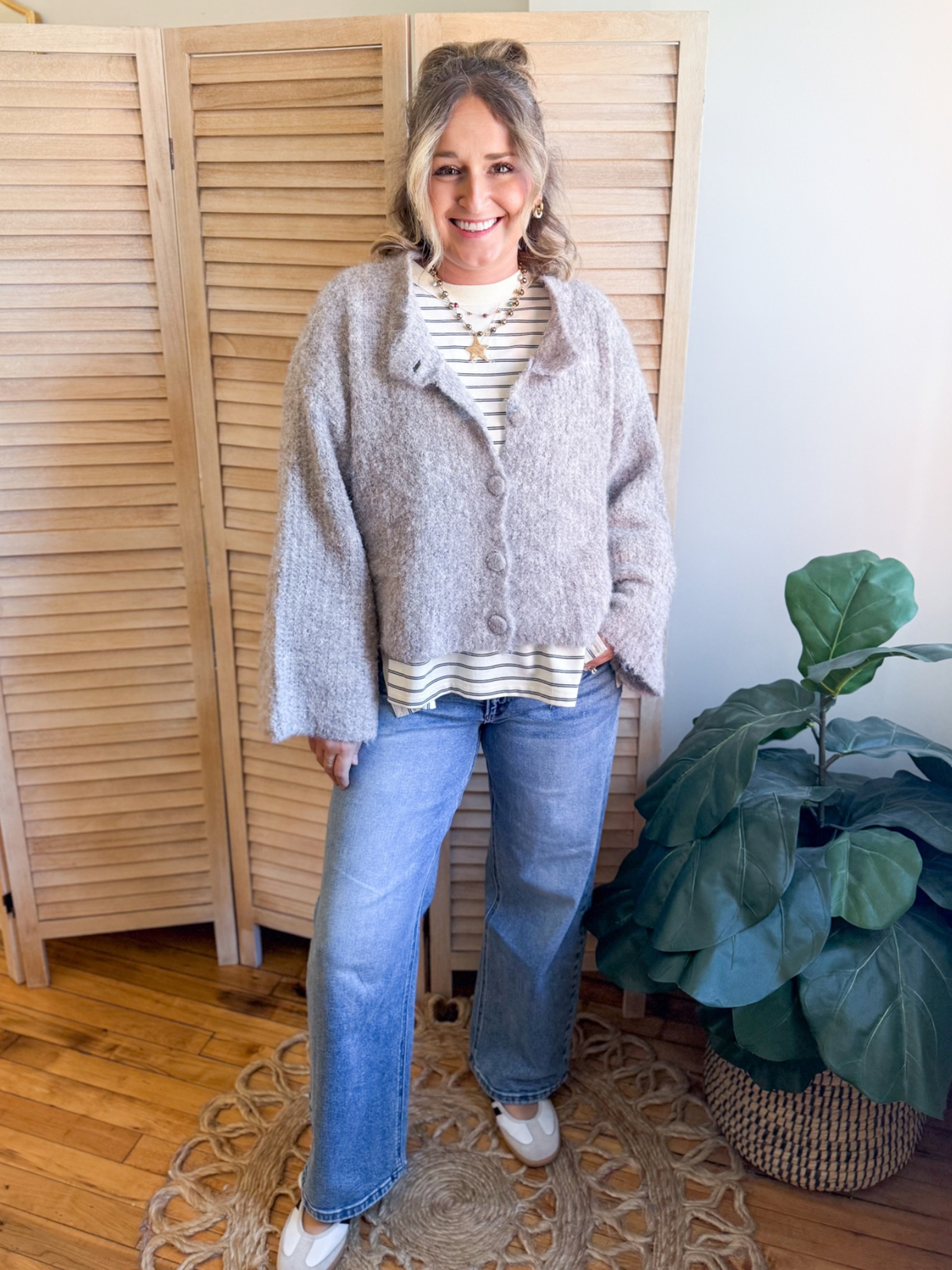 Haven Fuzzy Knit Cardigan