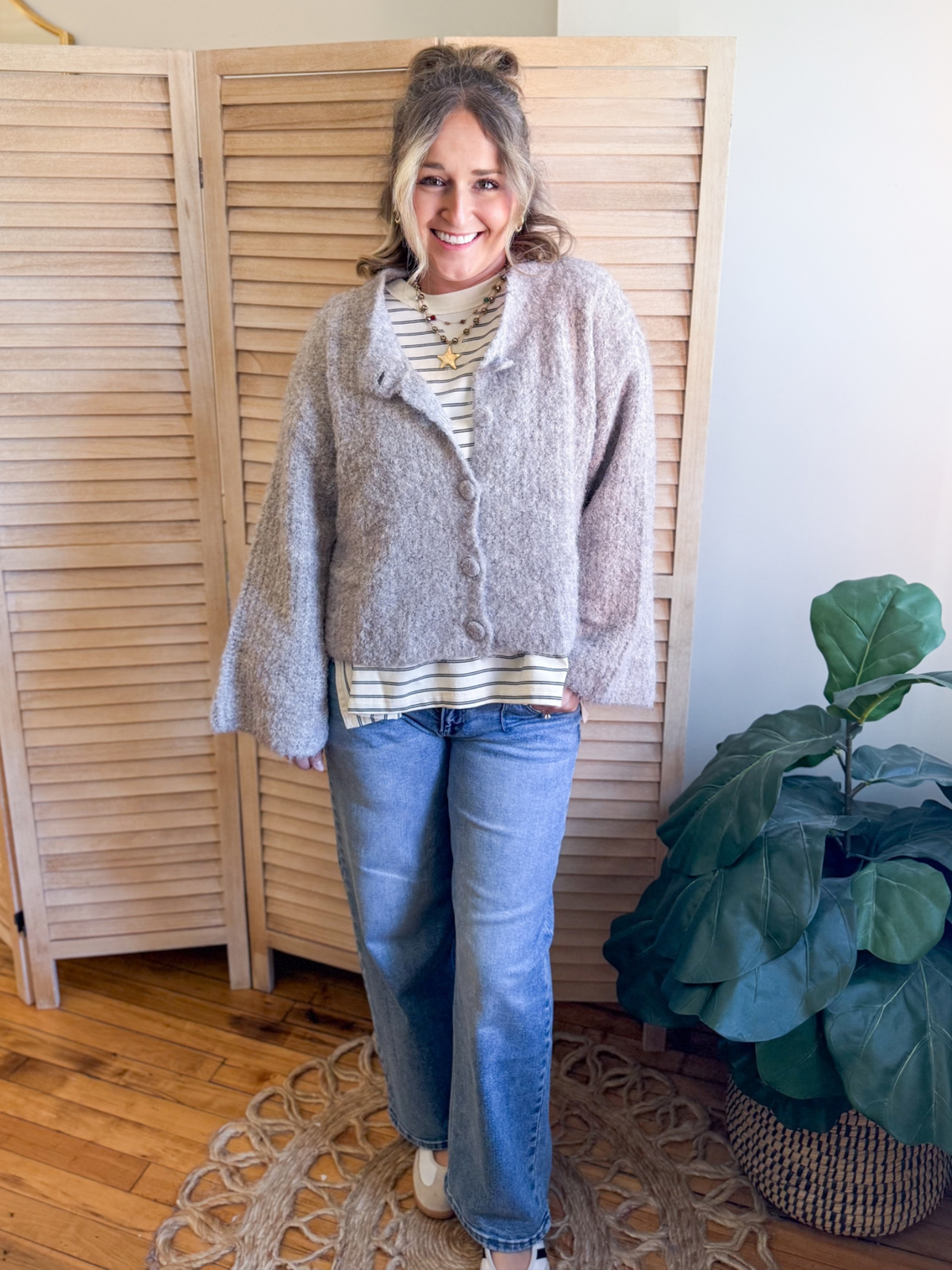 Haven Fuzzy Knit Cardigan