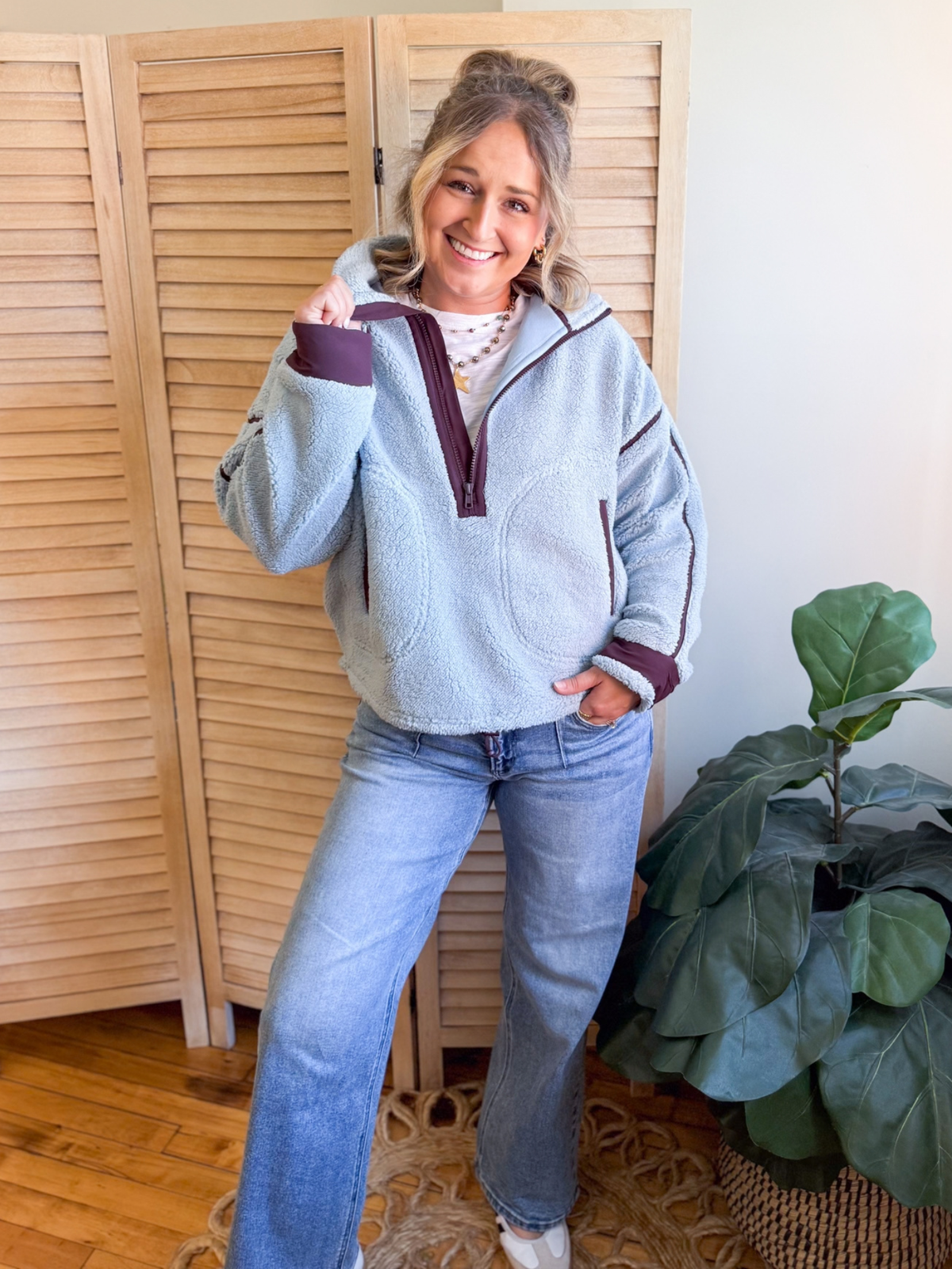 Mountain Sky Quarter Zip Sherpa