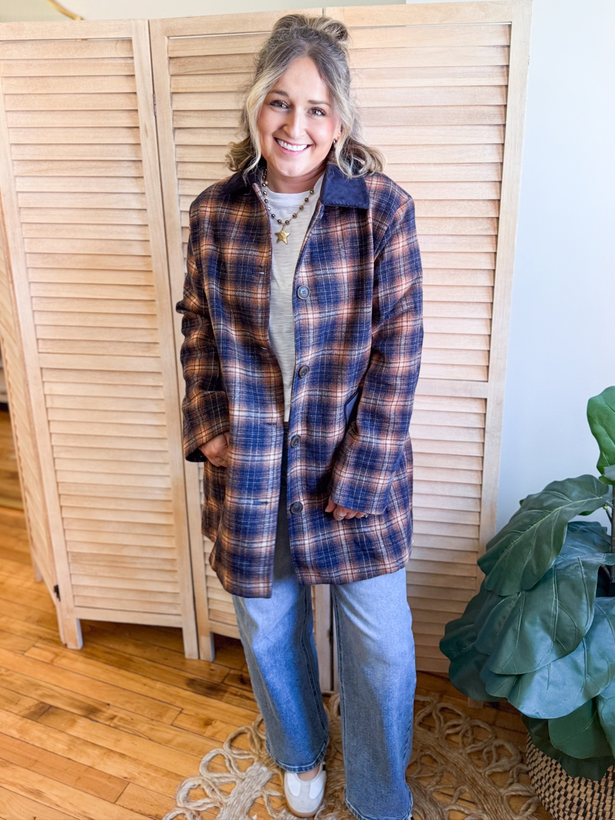 Marnie Midlength Plaid Jacket