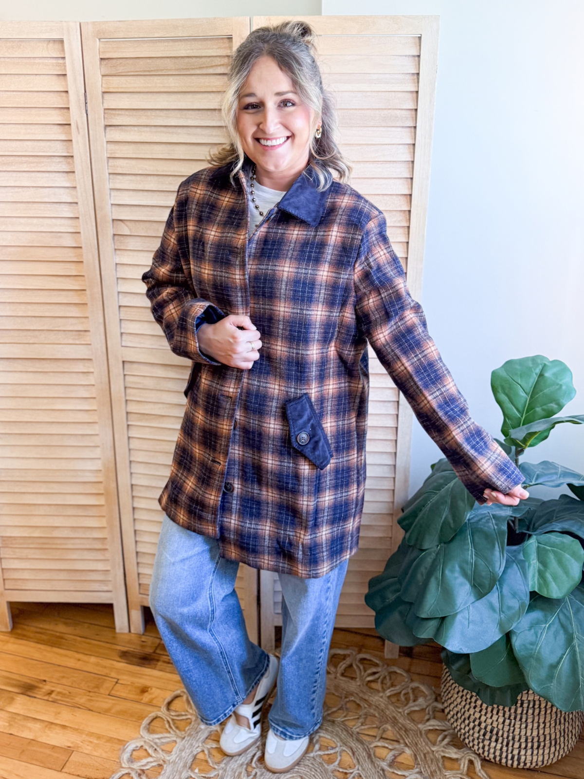 Marnie Midlength Plaid Jacket