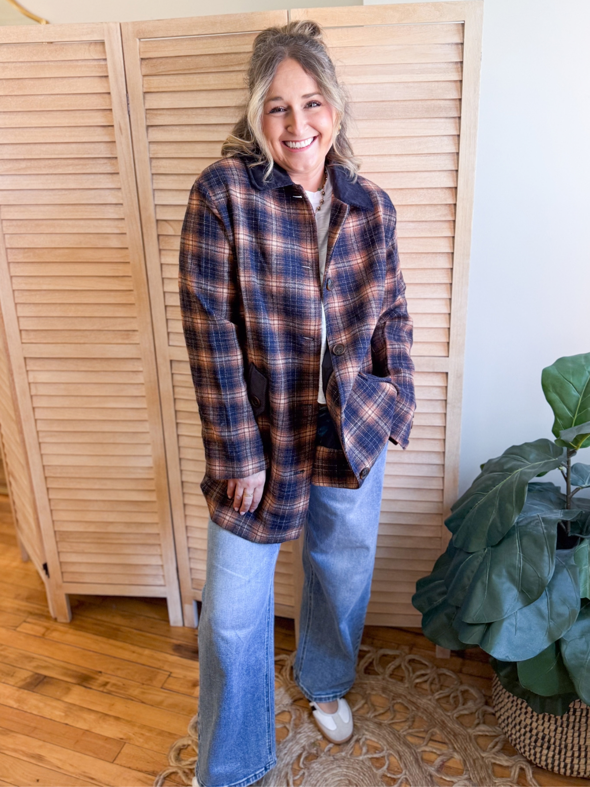 Marnie Midlength Plaid Jacket
