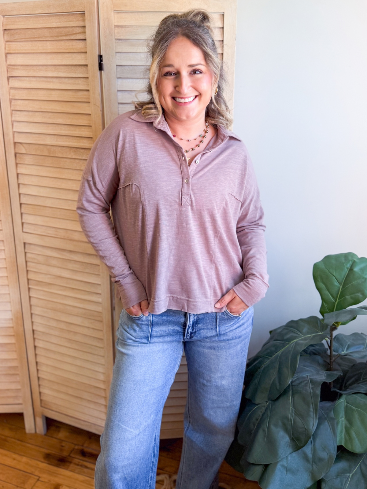 Blakely Long Sleeve Polo Tee