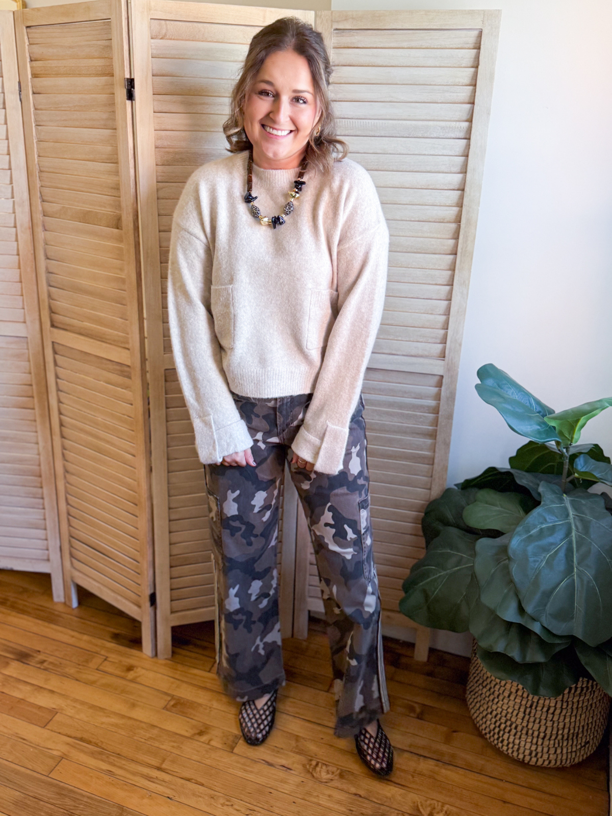 Frankie Knit Sweater - Taupe