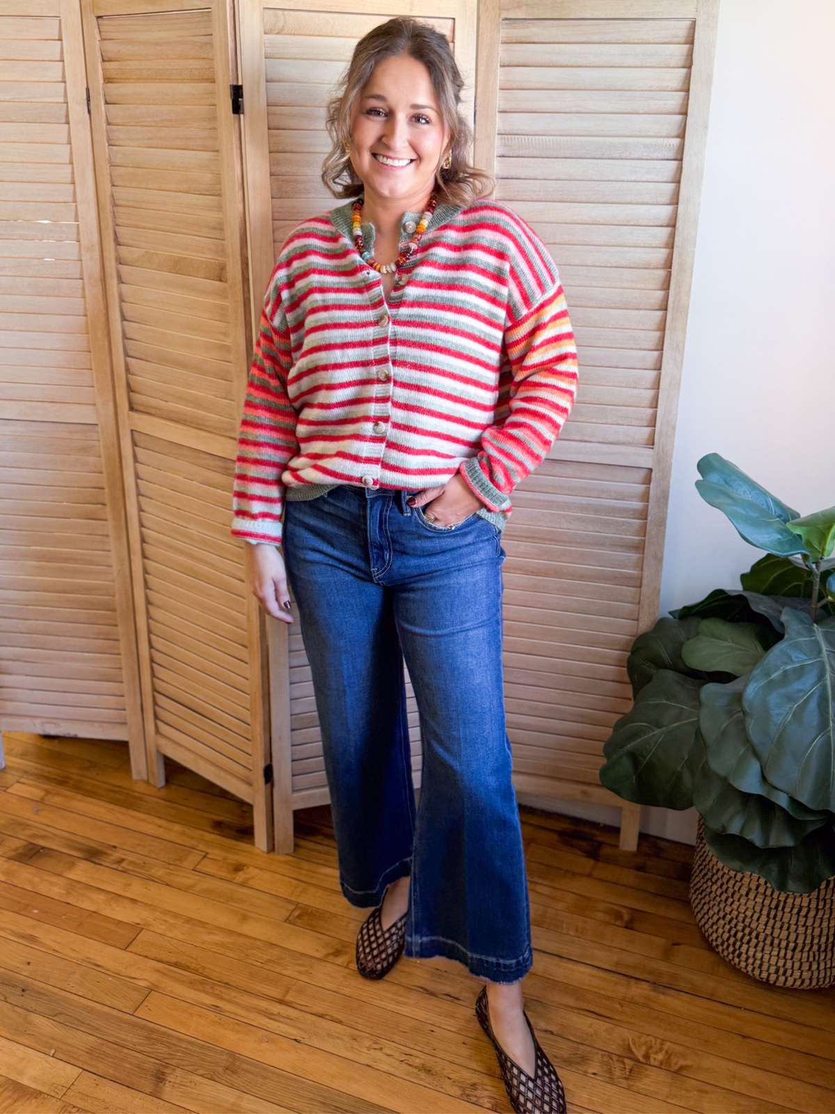 High Rise Wide Leg Crop Jeans - The Collective Rose