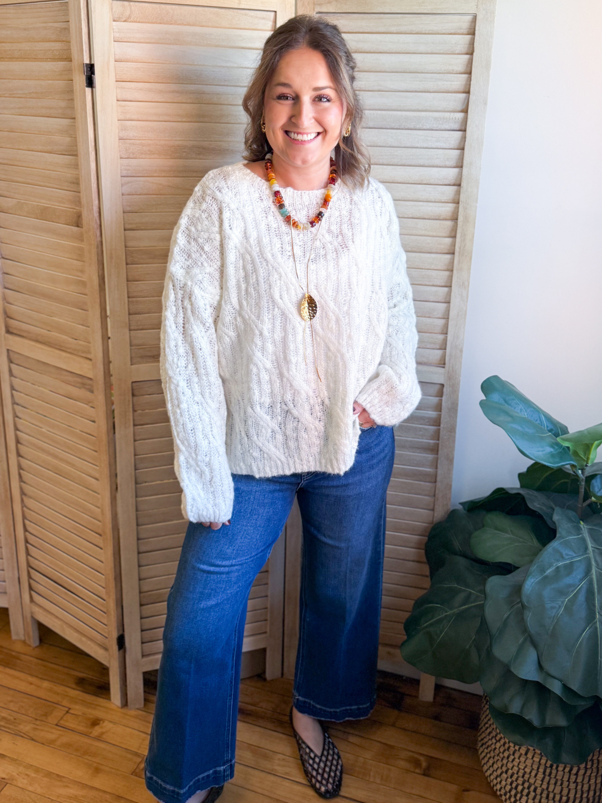 Rory Cable Knit Oversized Sweater
