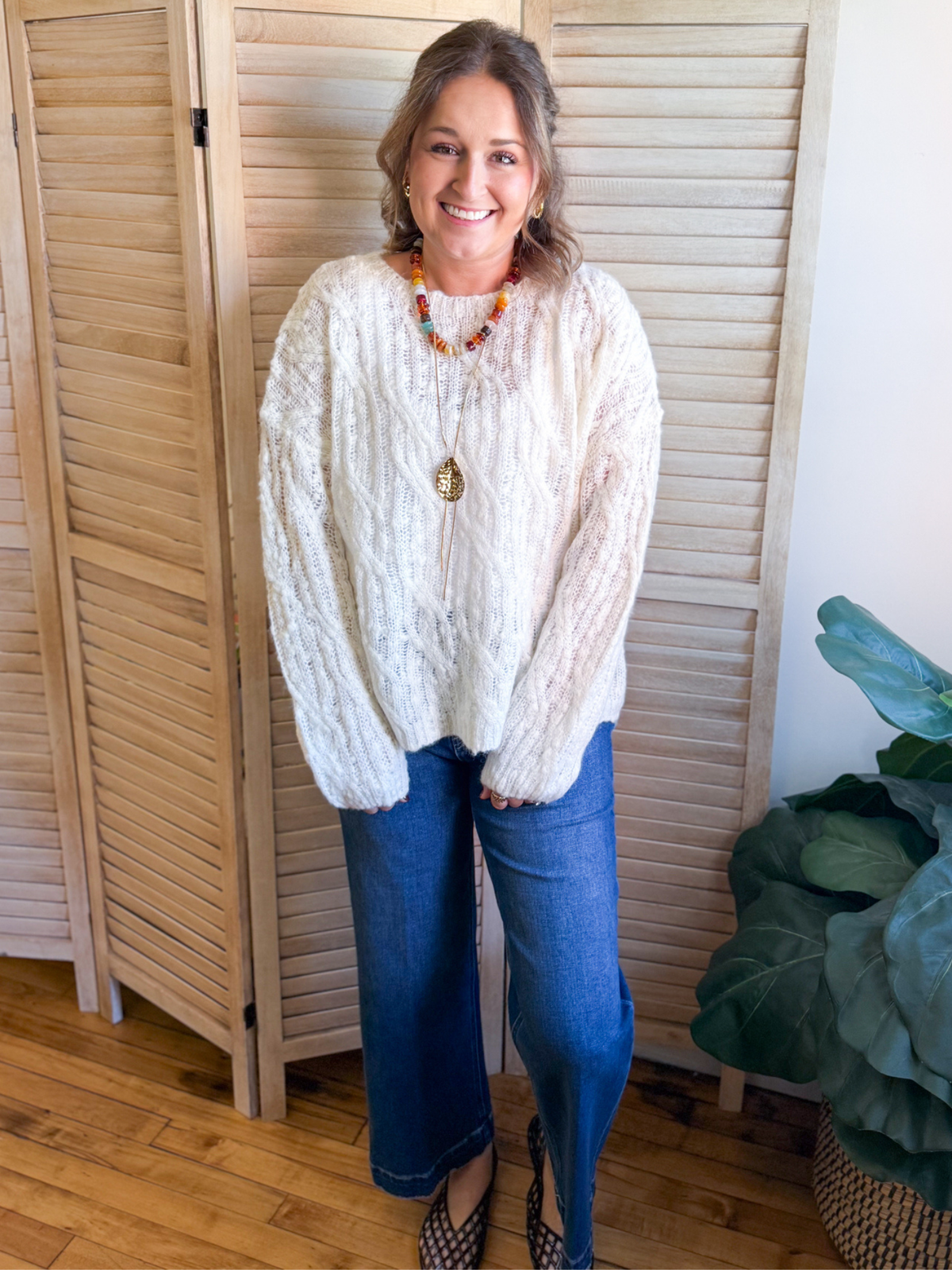 Rory Cable Knit Oversized Sweater