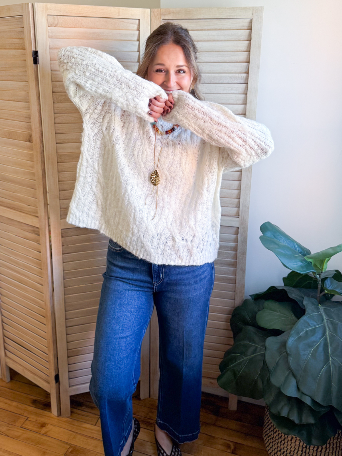 Rory Cable Knit Oversized Sweater