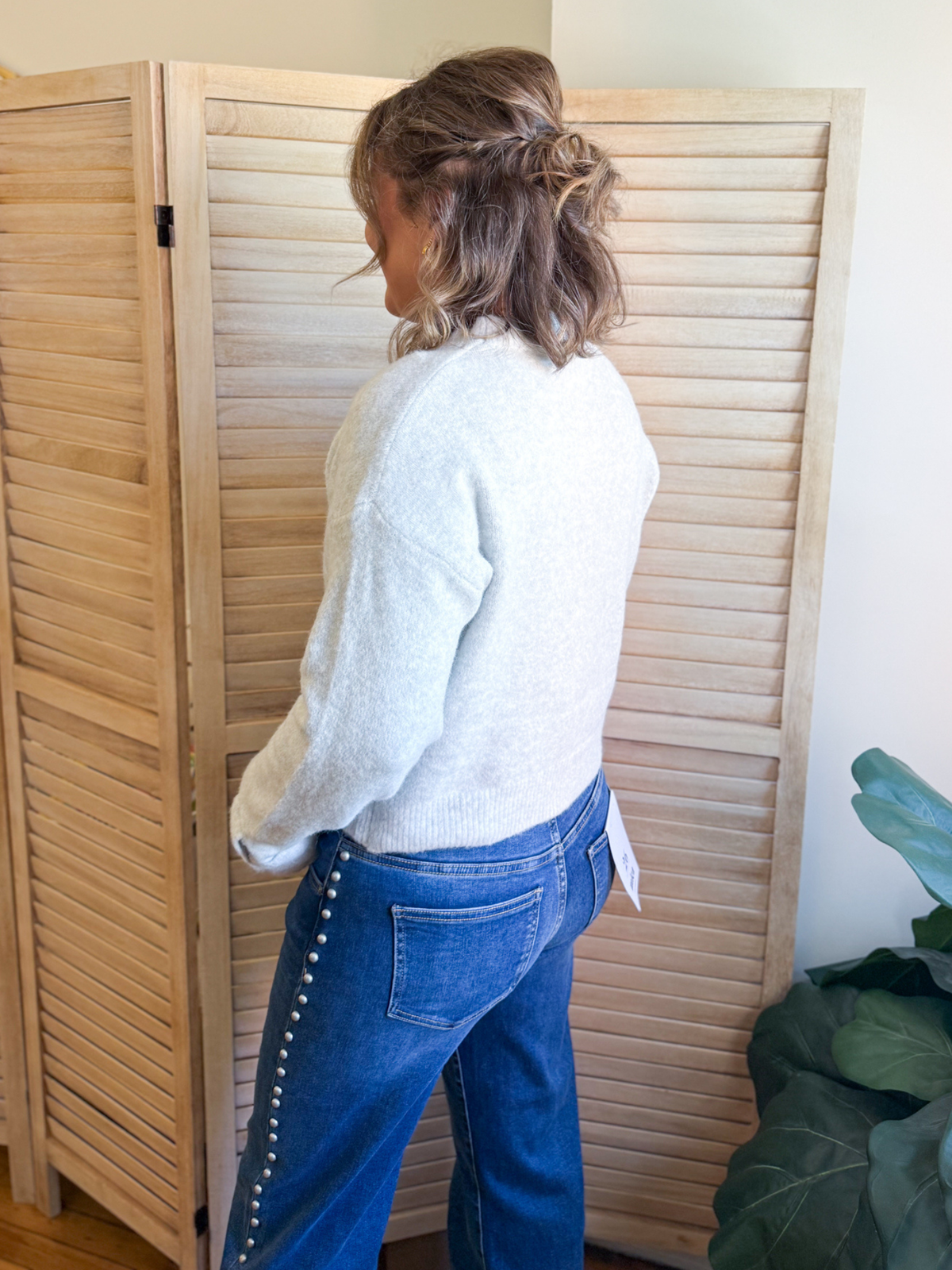 Frankie Knit Sweater - Heather Gray