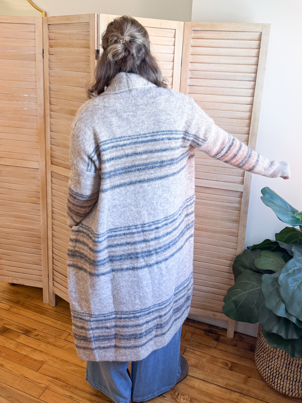 Quinn Longline Striped Cardigan