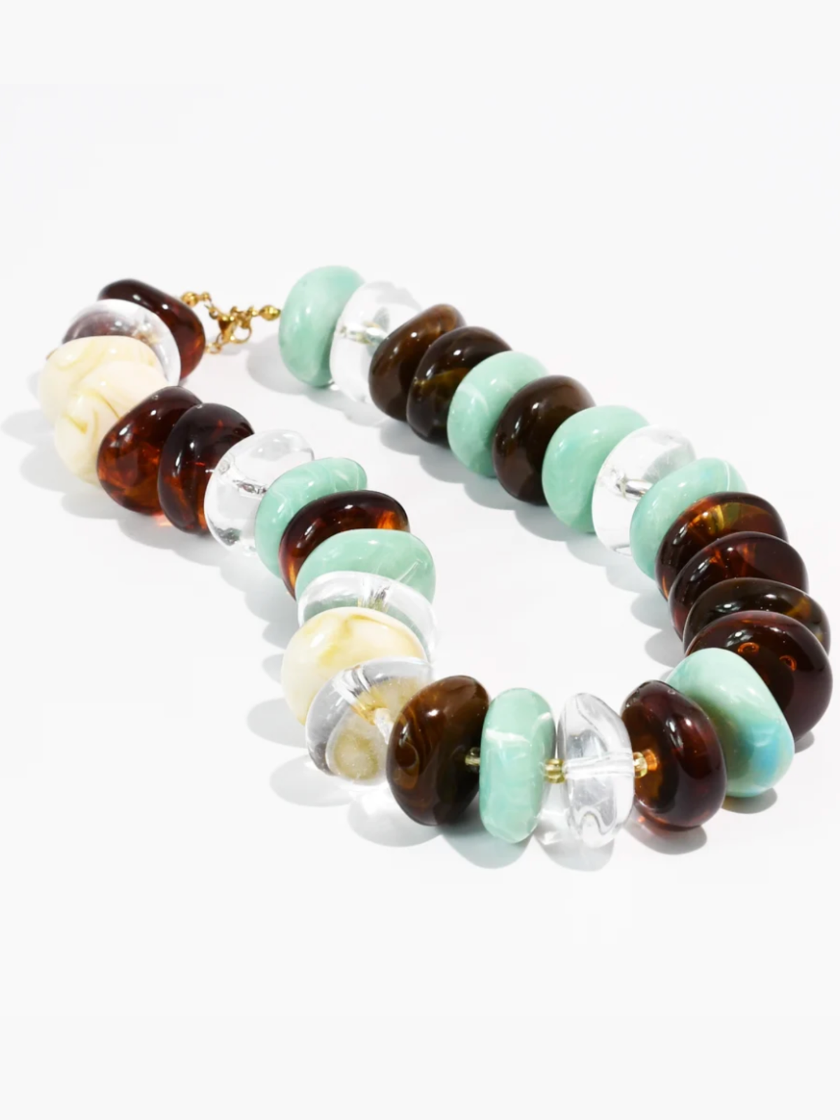 The Icon Necklace - Mint/Brown