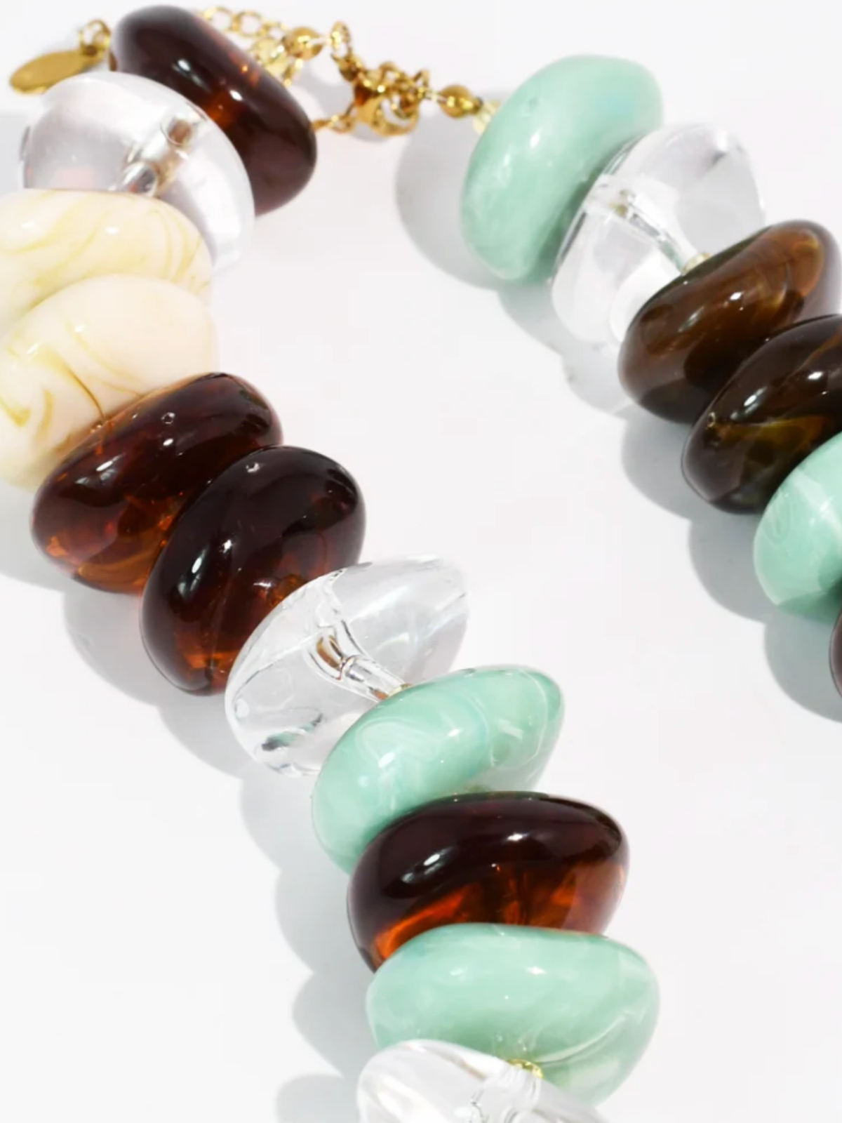 The Icon Necklace - Mint/Brown