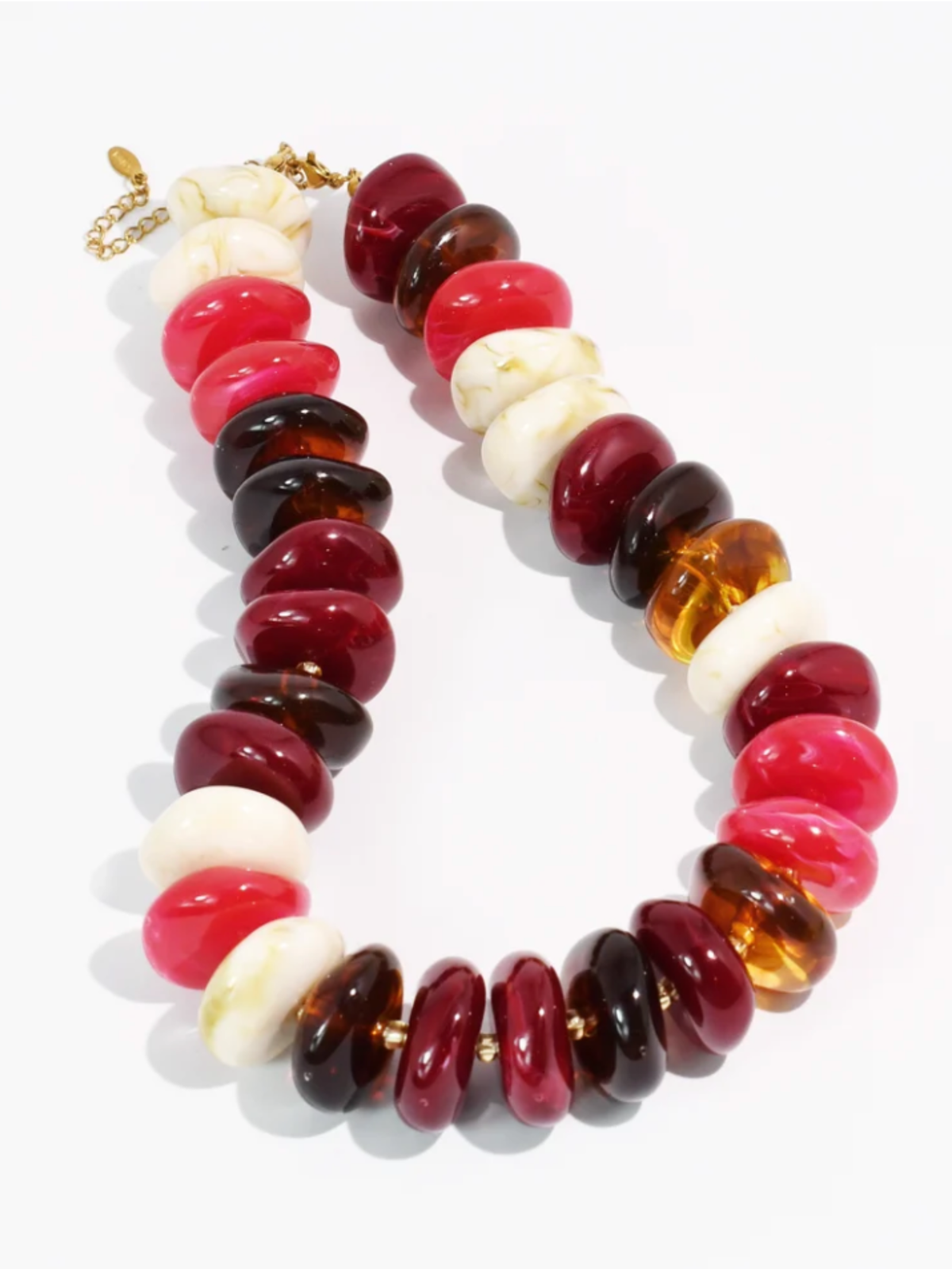 The Icon Necklace - Fuchsia/Ivory