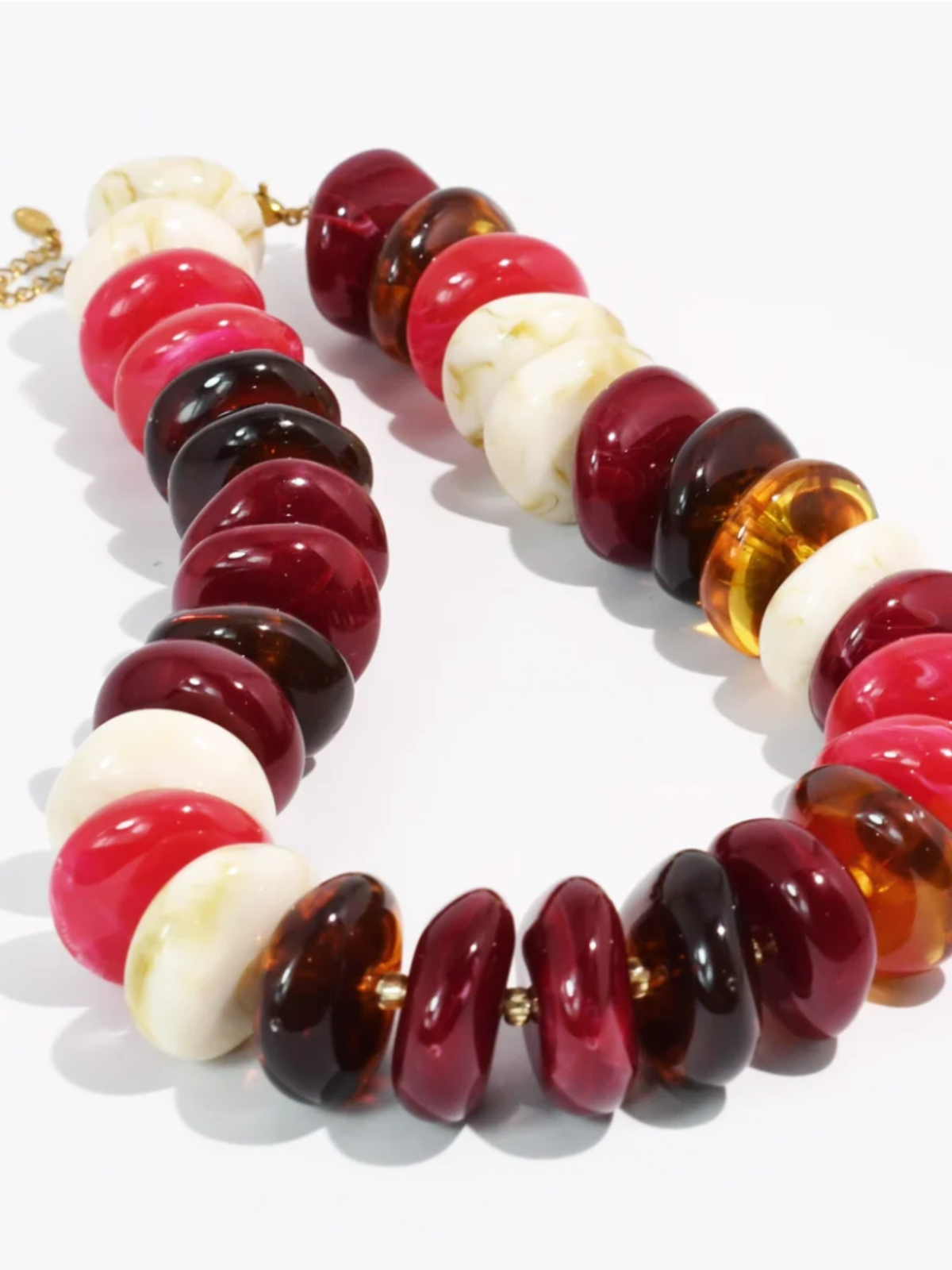 The Icon Necklace - Fuchsia/Ivory
