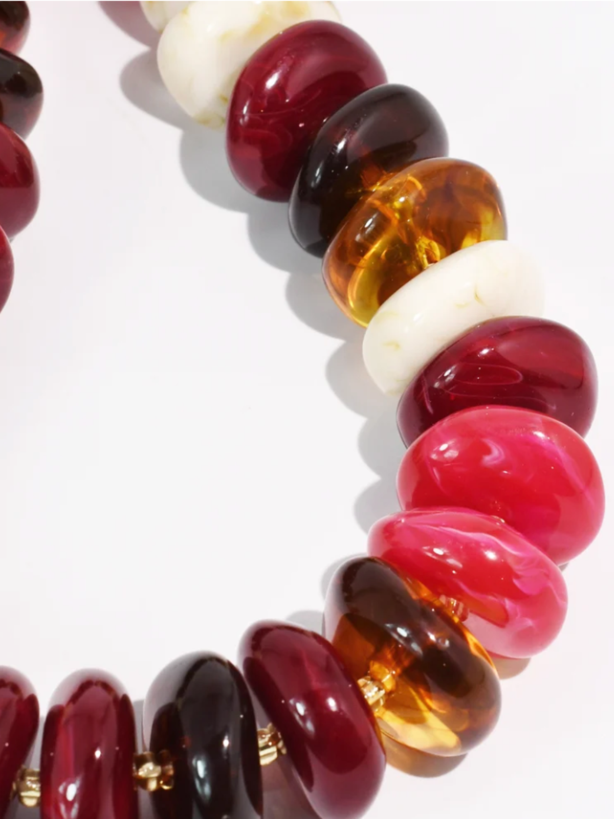 The Icon Necklace - Fuchsia/Ivory