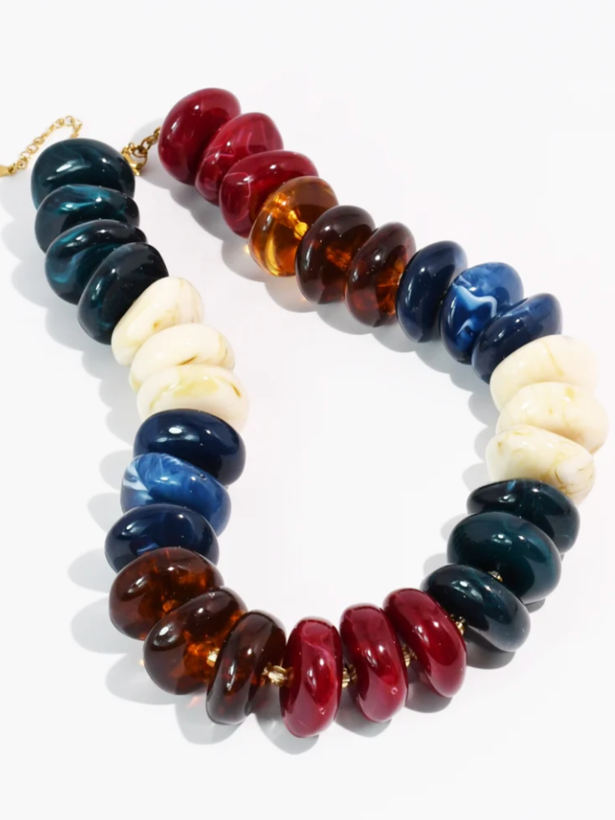 The Icon Necklace - Burgundy/Navy