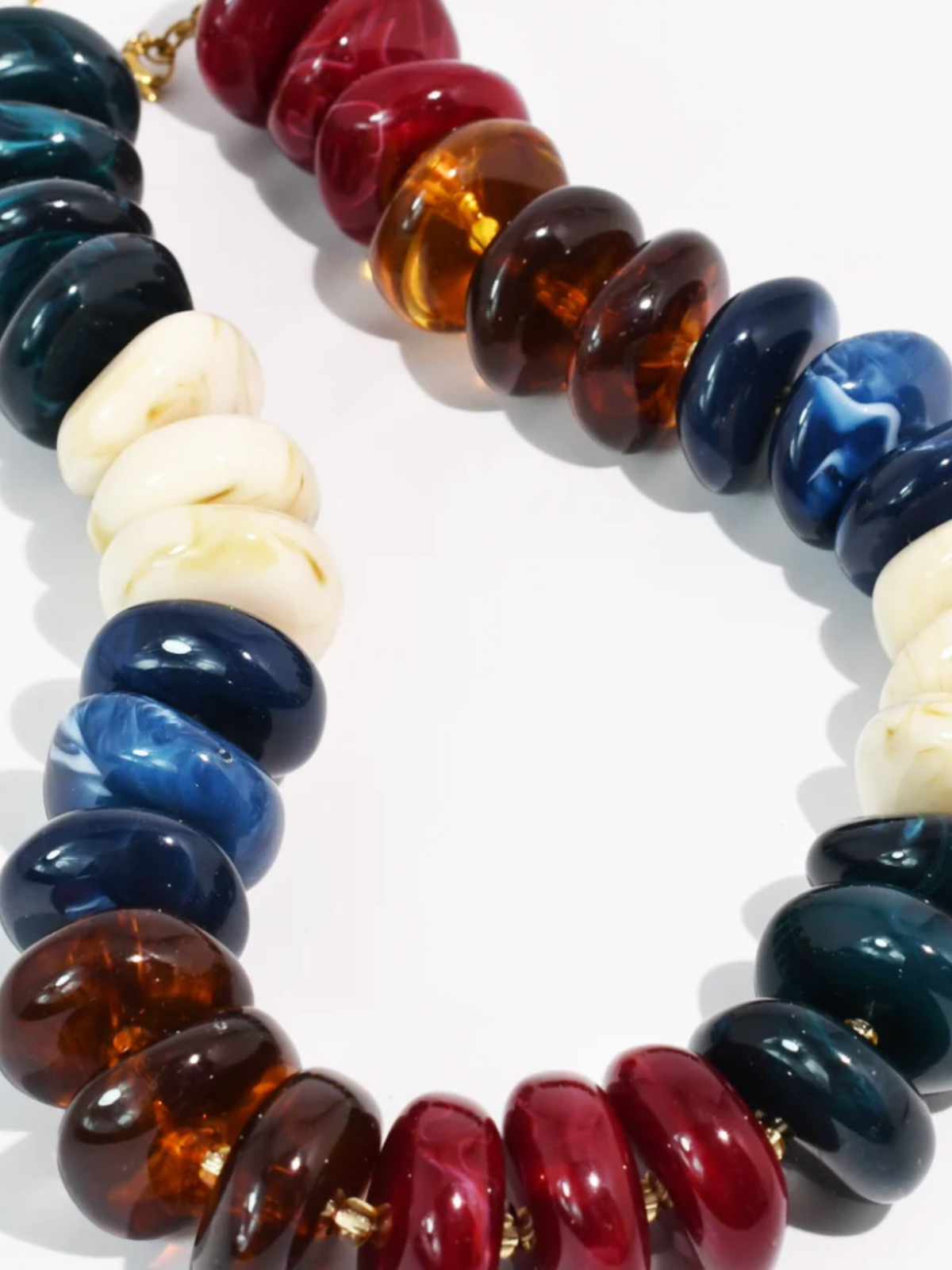 The Icon Necklace - Burgundy/Navy