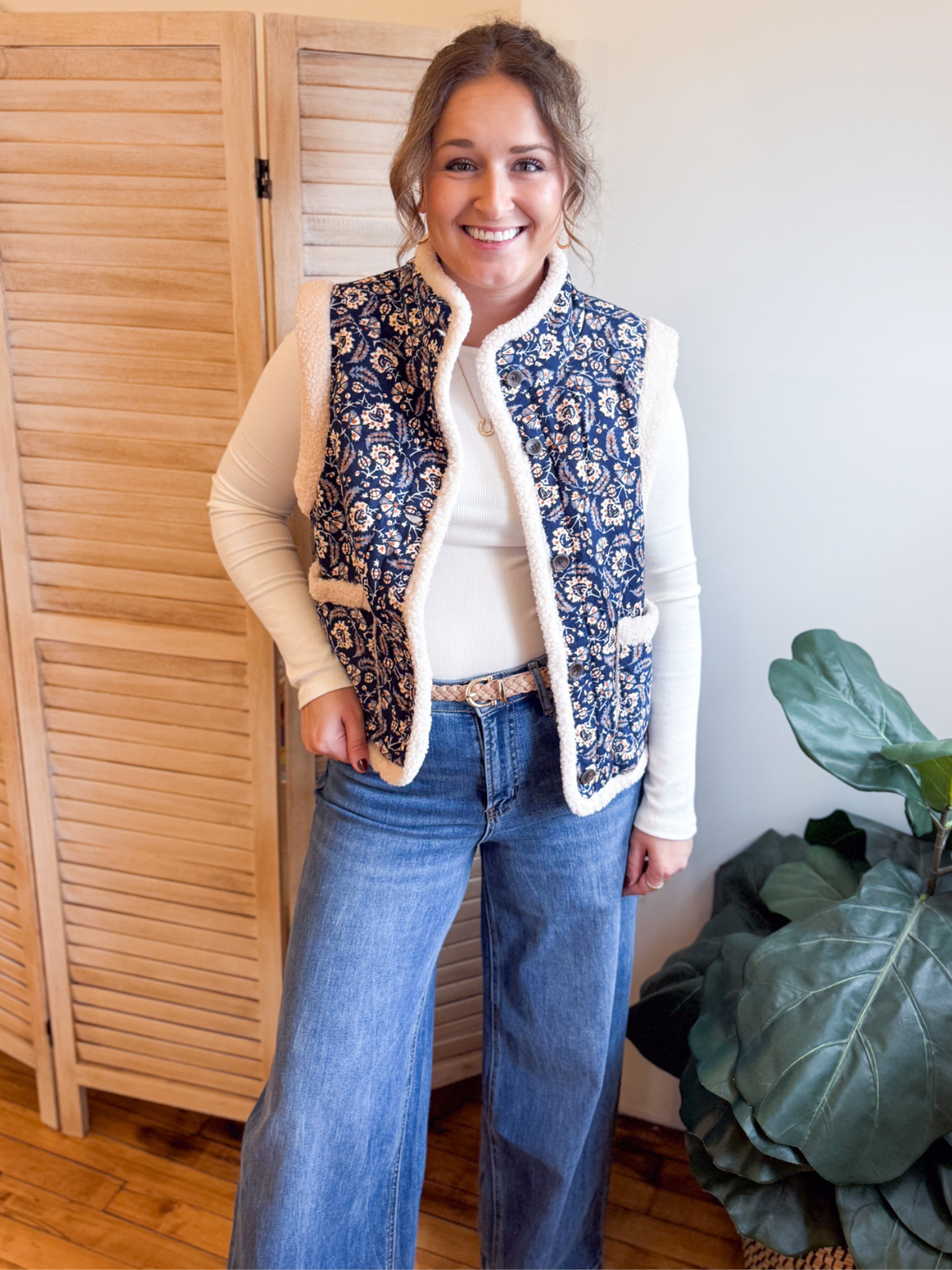 Reese Paisley Print Vest
