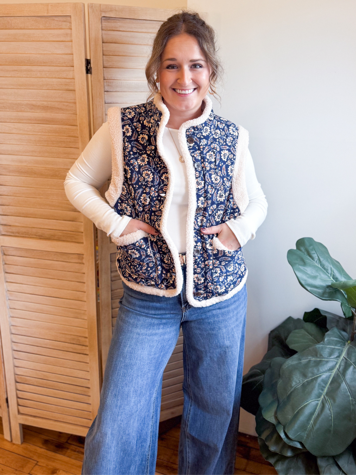 Reese Paisley Print Vest