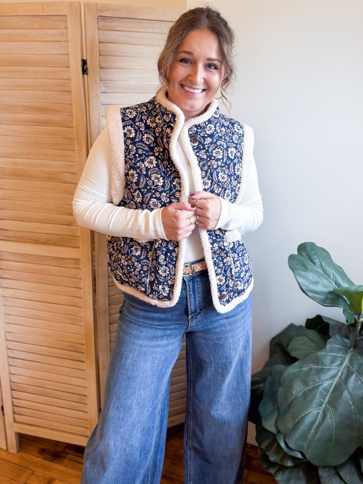 Reese Paisley Print Vest