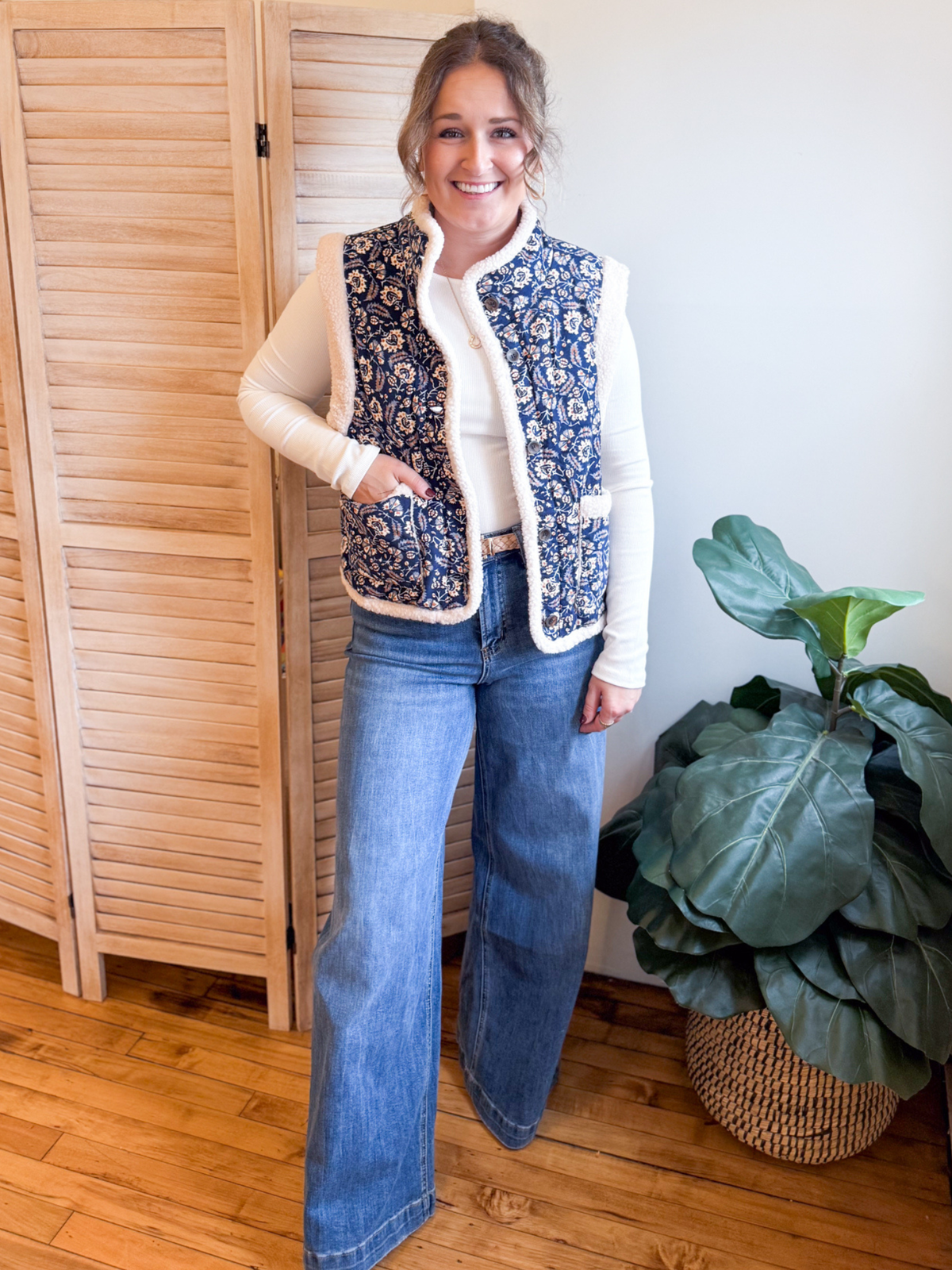 Reese Paisley Print Vest