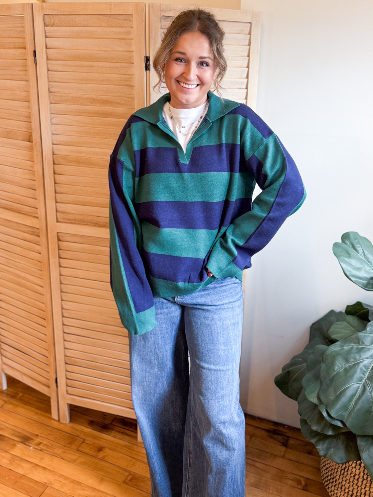 Teagan Striped Rugby Sweater