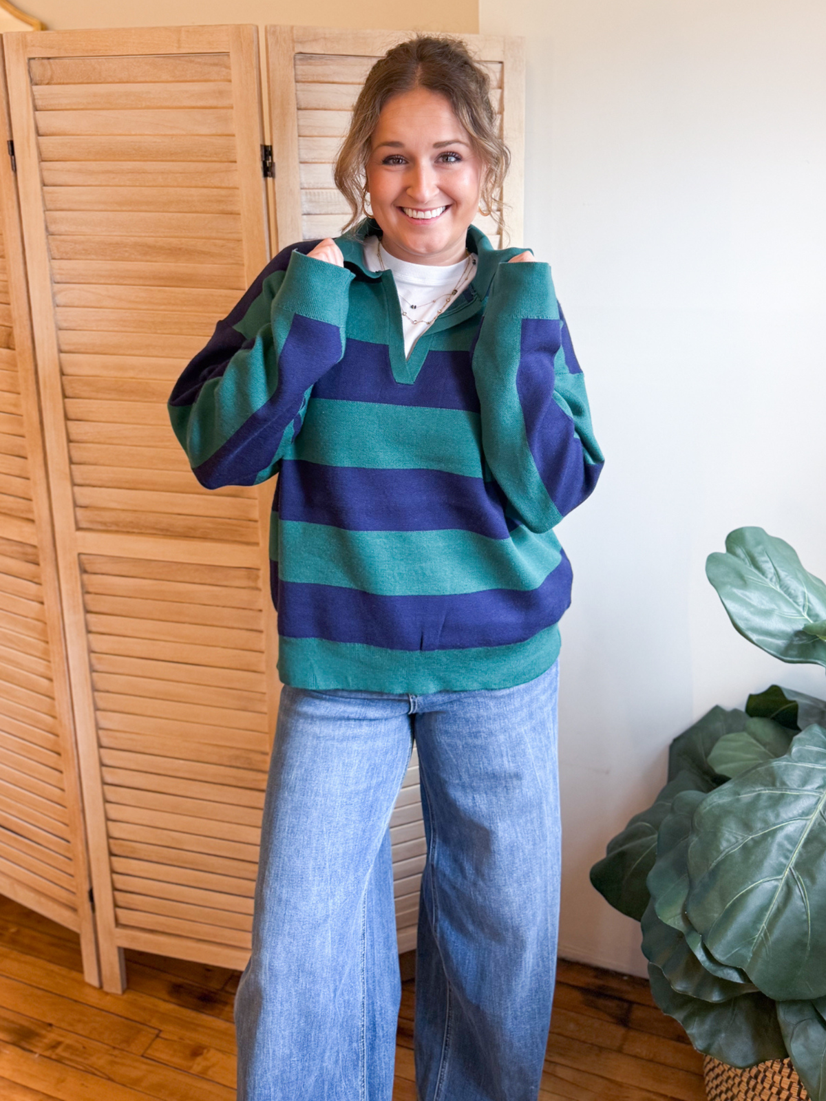 Teagan Striped Rugby Sweater
