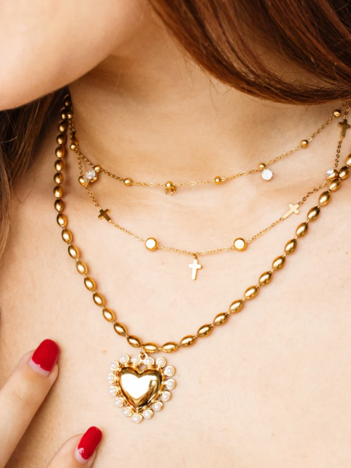 Heart Of Gold Waterproof Necklace