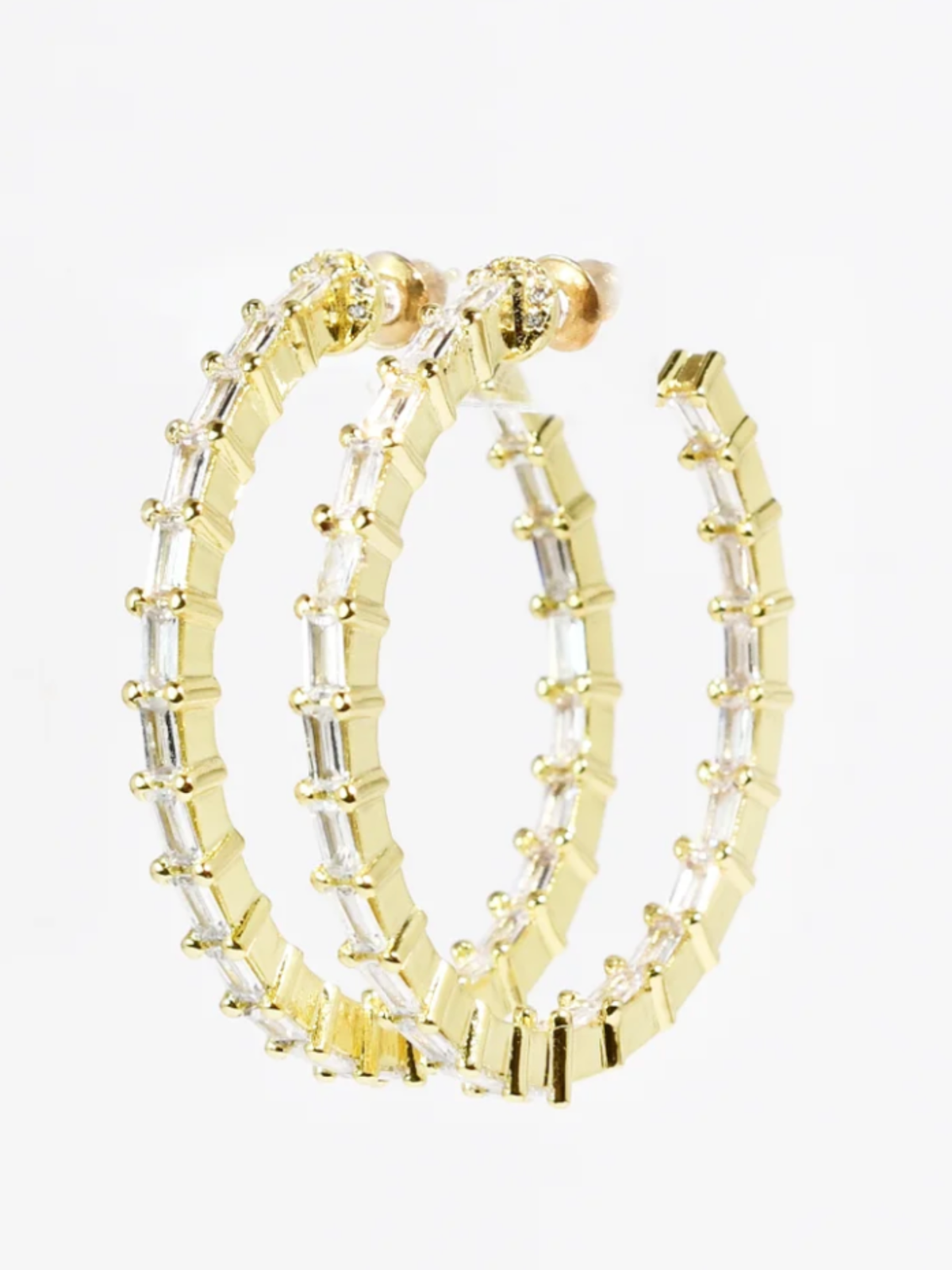 Crystal Crush Hoop - Gold