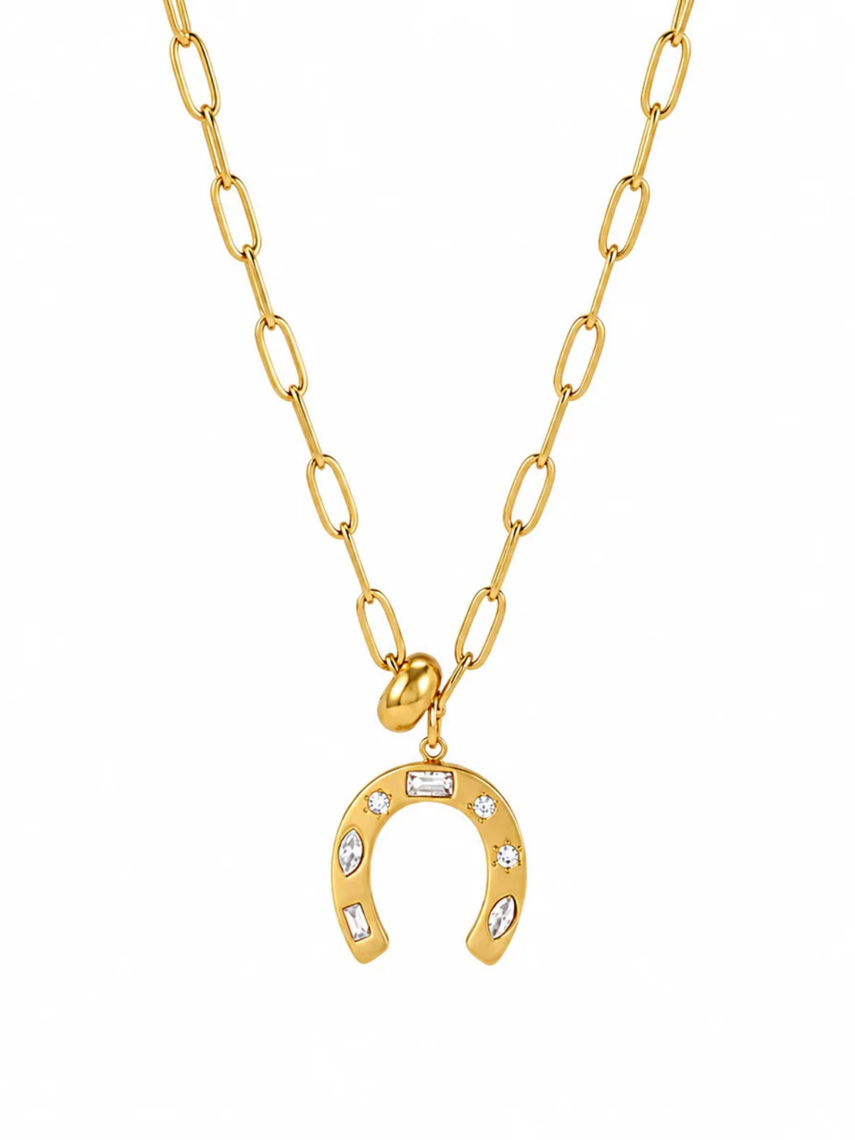 CZ Horseshoe Necklace