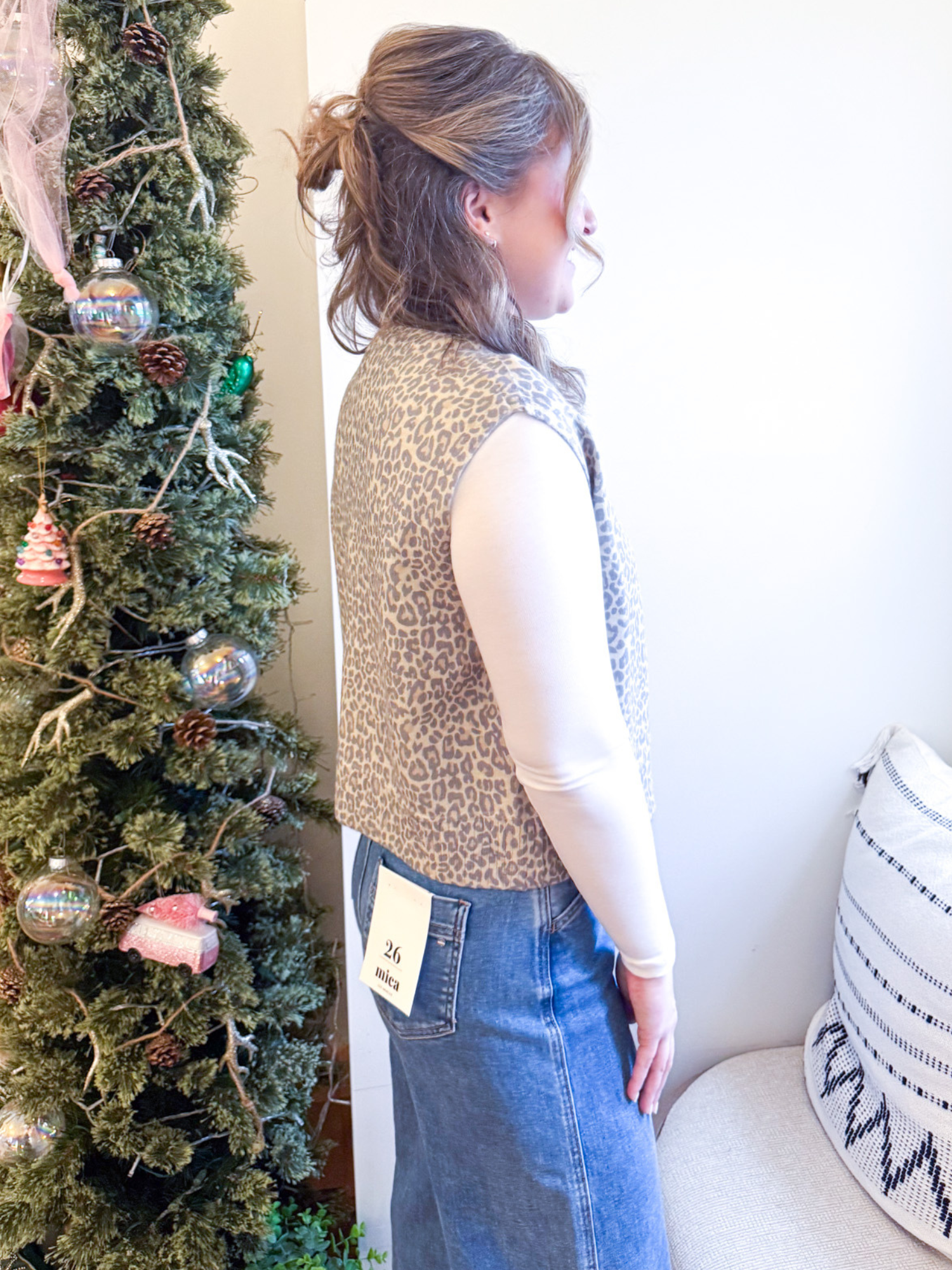 Marina Leopard Print Sweater Vest